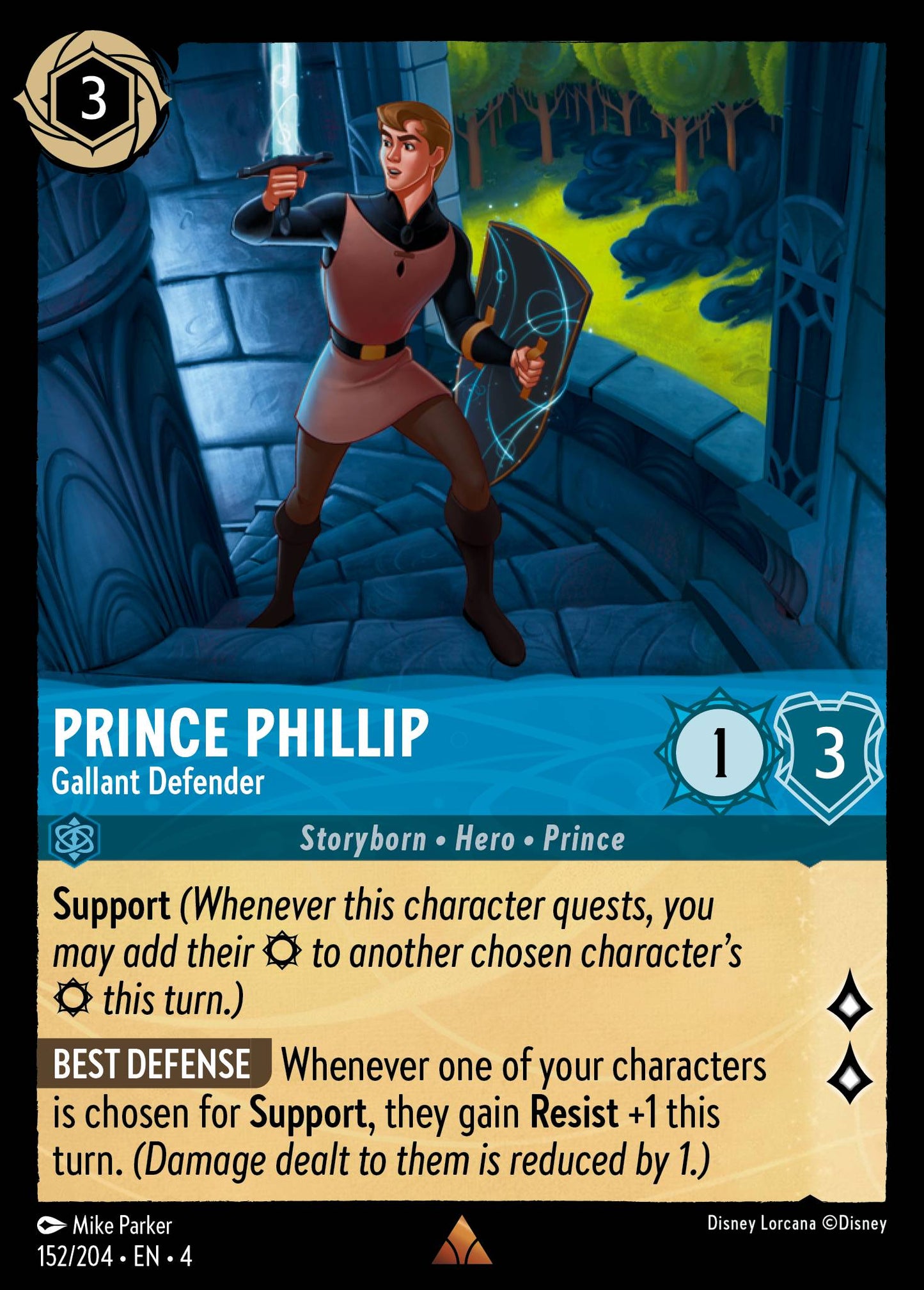 Prince Phillip - Gallant Defender - Rare Lorcana Card