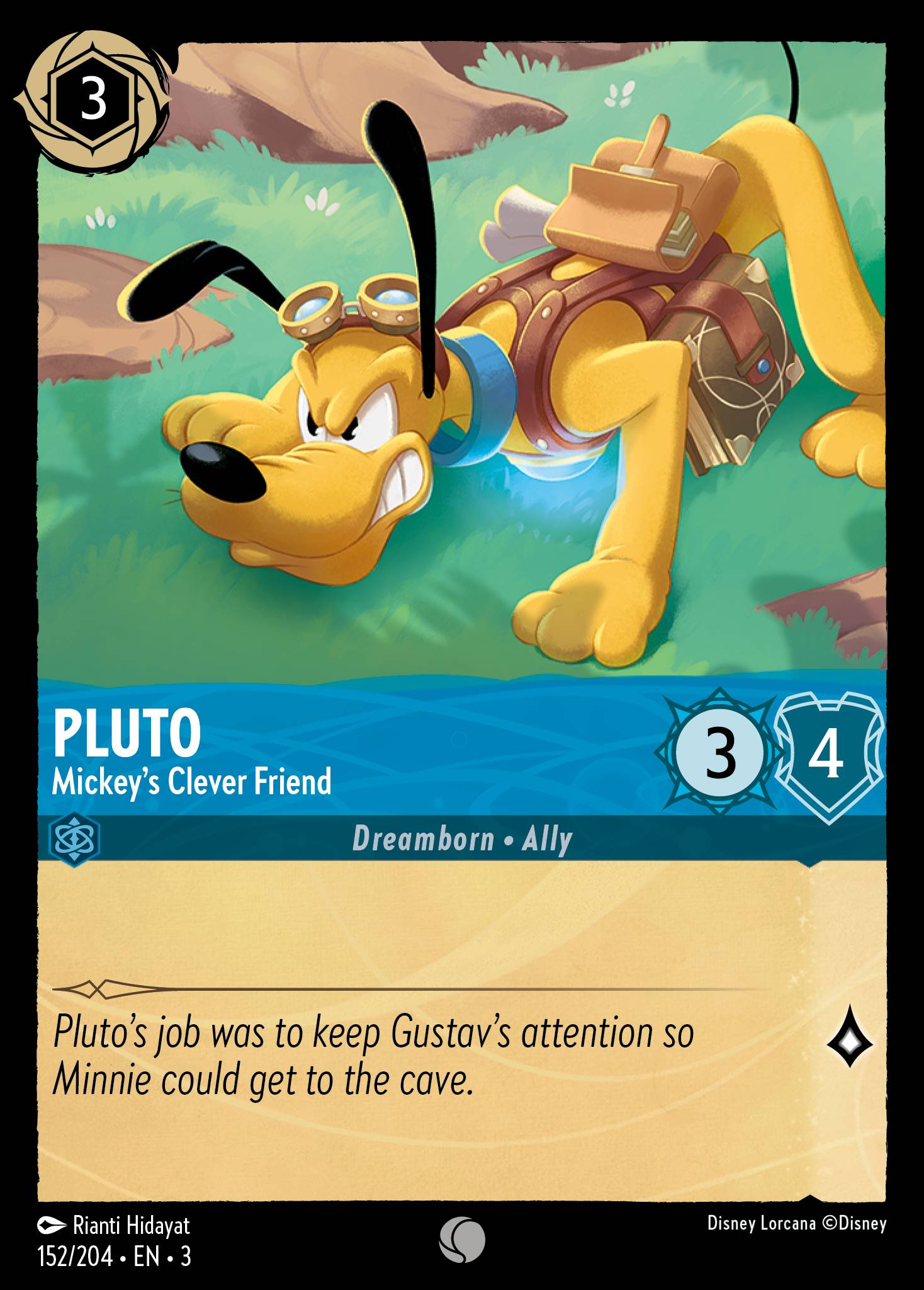 Pluto - Mickey's Clever Friend - Common Lorcana Card