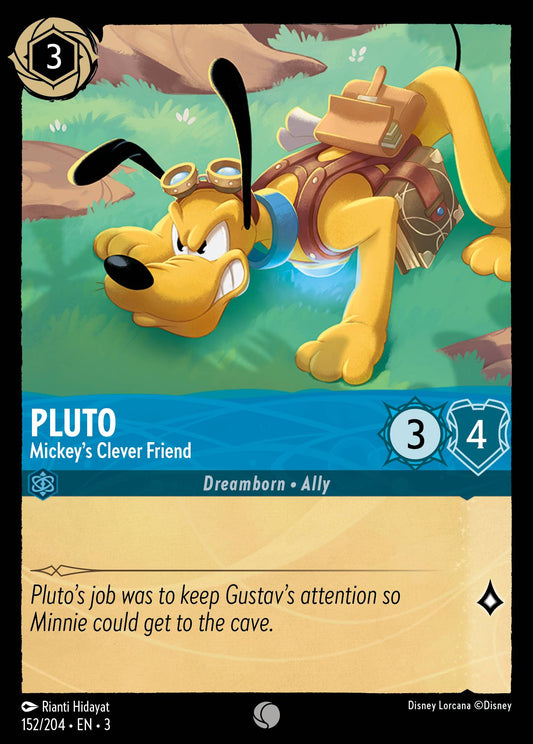 Pluto - Mickey's Clever Friend - Common Lorcana Card