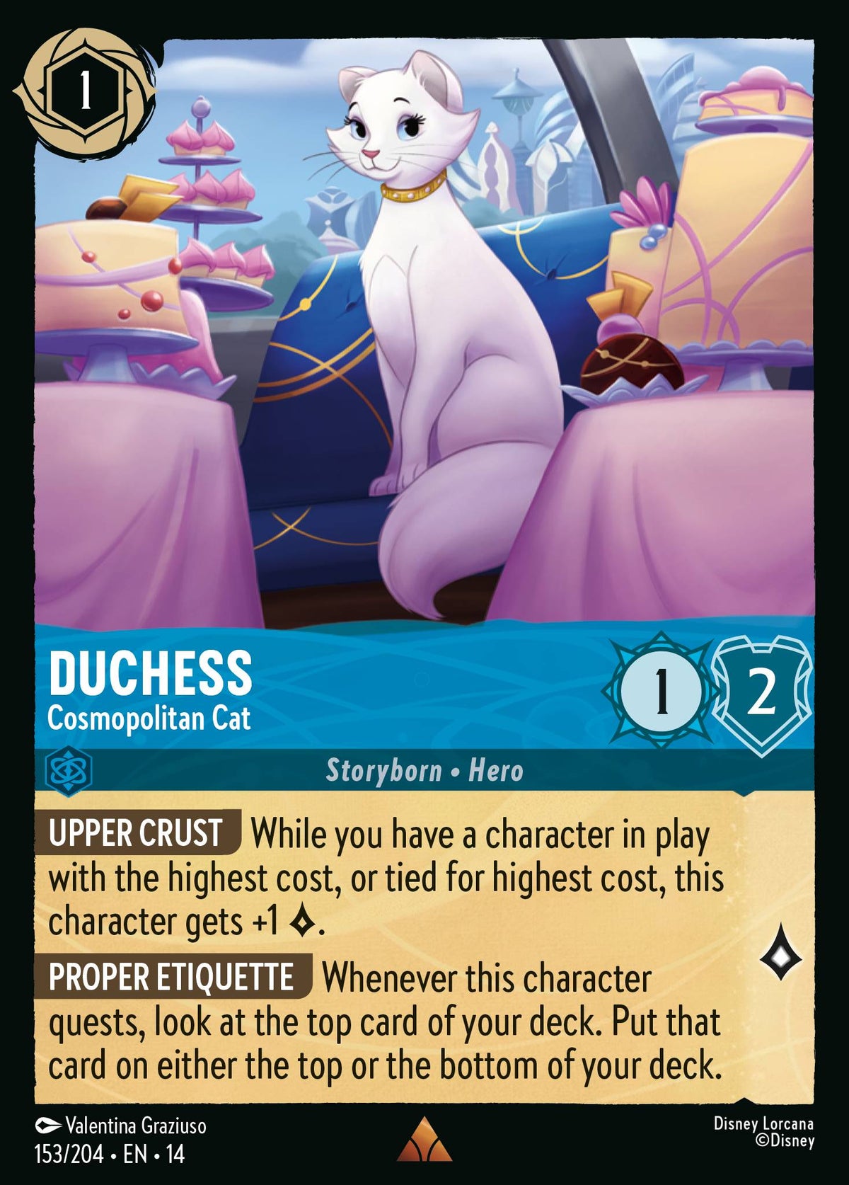 Duchess - Cosmopolitan Cat - Rare Lorcana Card