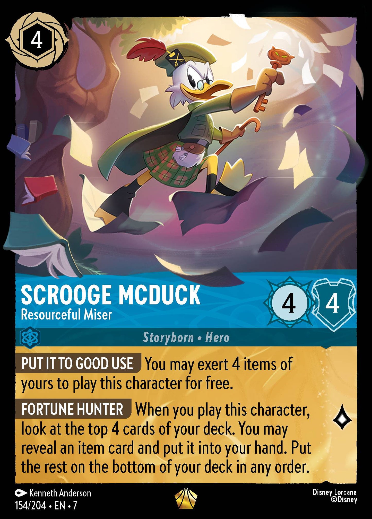 Scrooge McDuck - Resourceful Miser - Legendary Lorcana Card