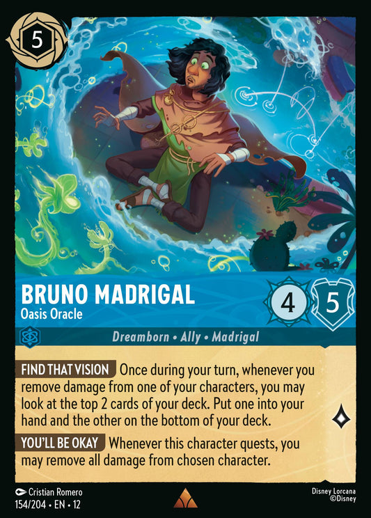 Bruno Madrigal - Oasis Oracle - Rare Lorcana Card