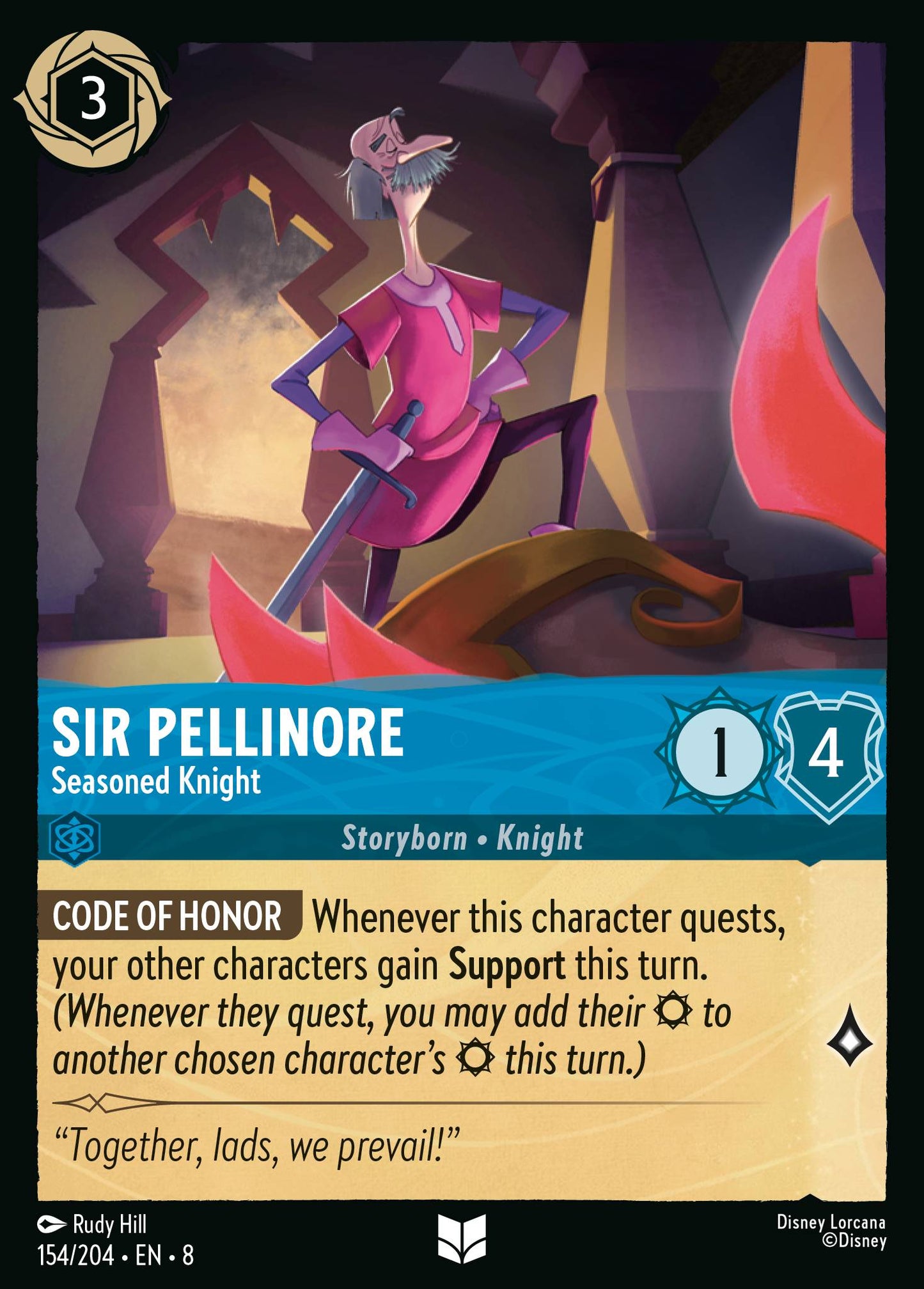Sir Pellinore - Seasoned Knight - Uncommon Lorcana Card