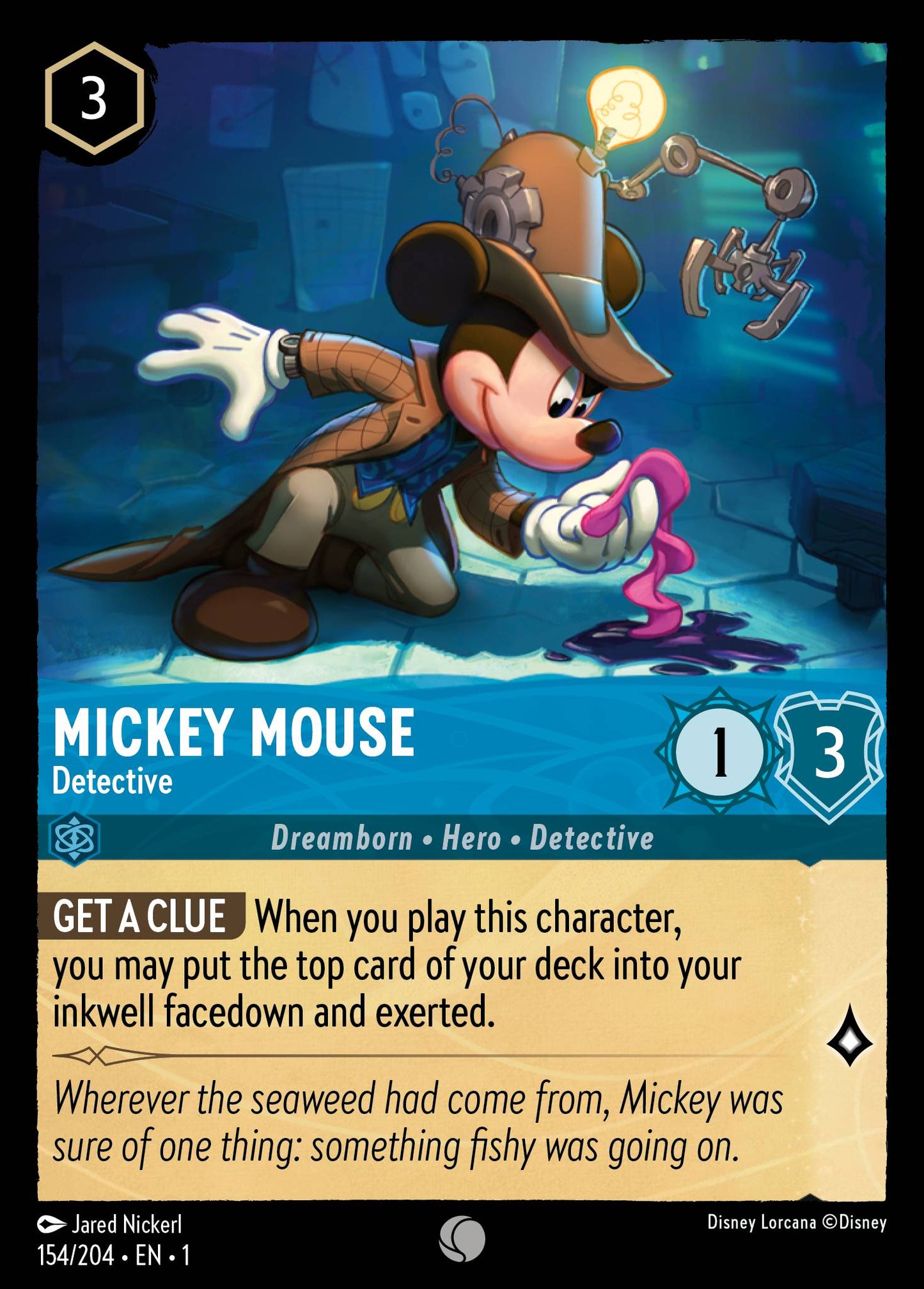 Mickey Mouse - Detective - Disney Lorcana Card