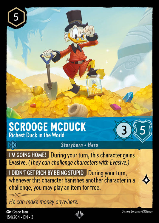 Scrooge McDuck - Richest Duck in the World - Super Rare Lorcana Card