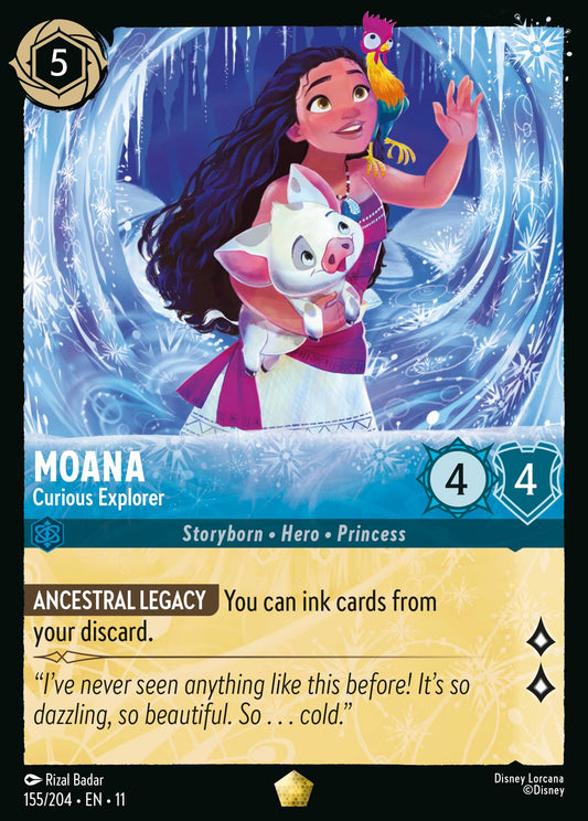 Moana - Curious Explorer - Legendary Lorcana Card