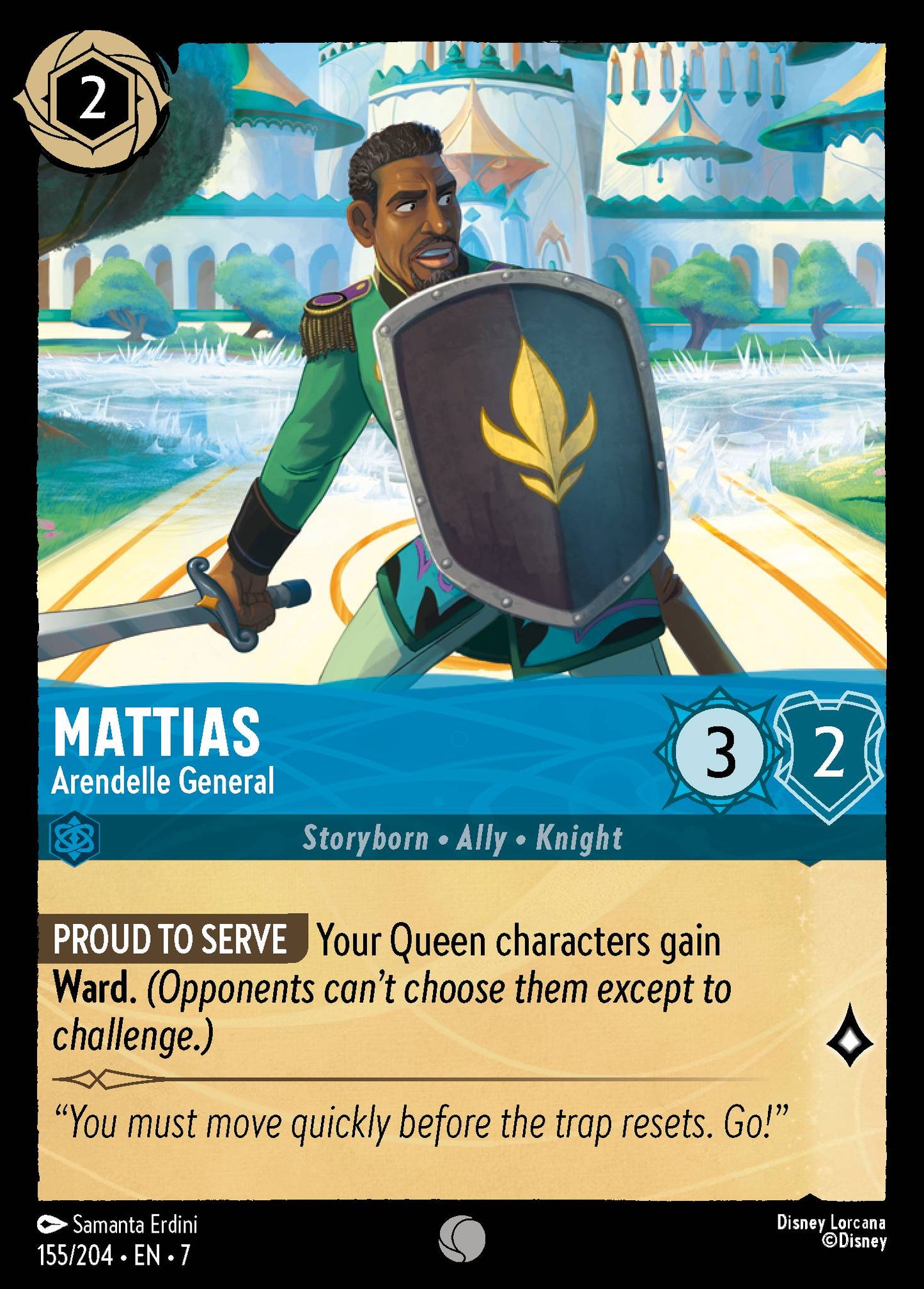 Mattias - Arendelle General - Common Lorcana Card