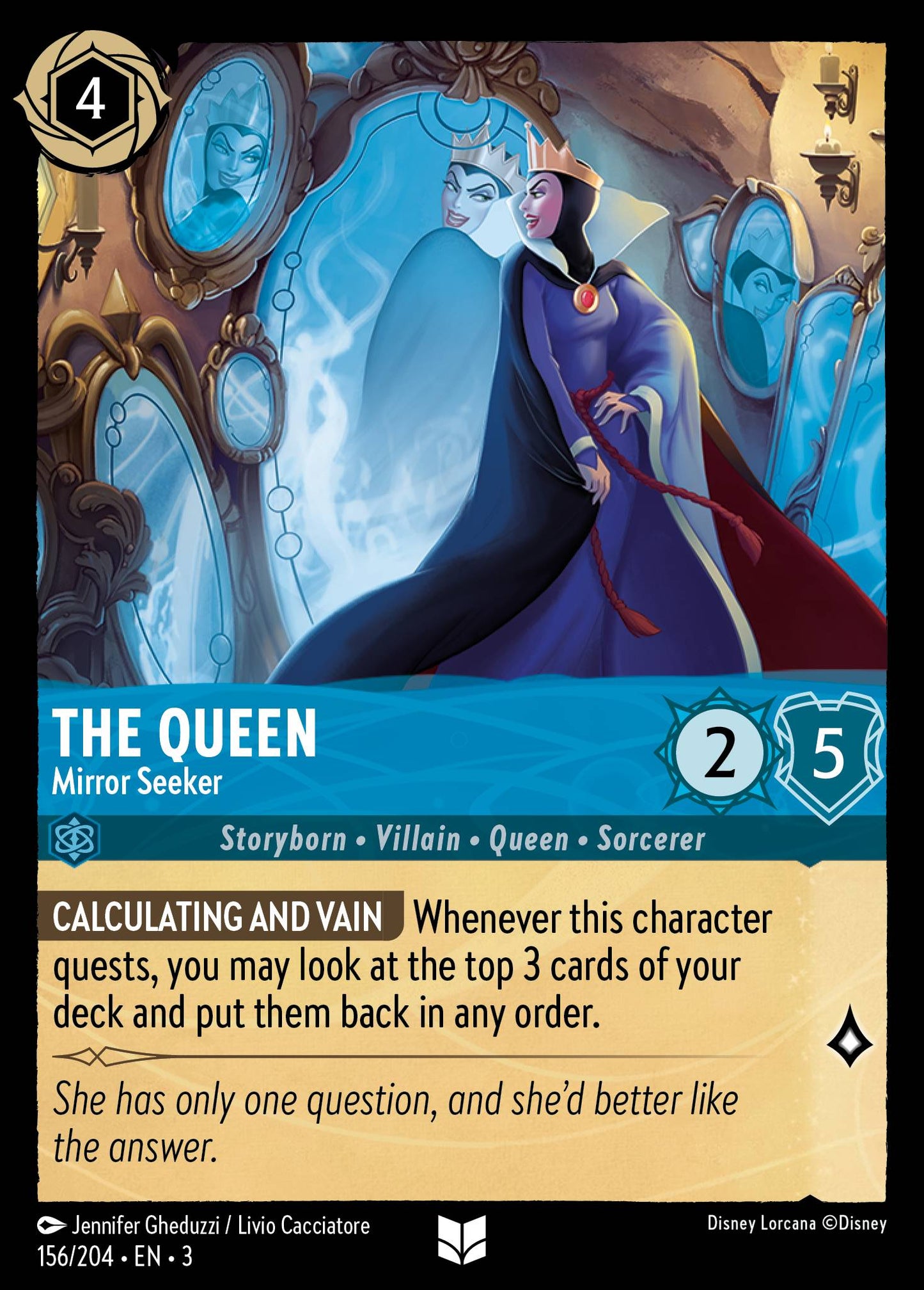 The Queen - Mirror Seeker - Uncommon Lorcana Card