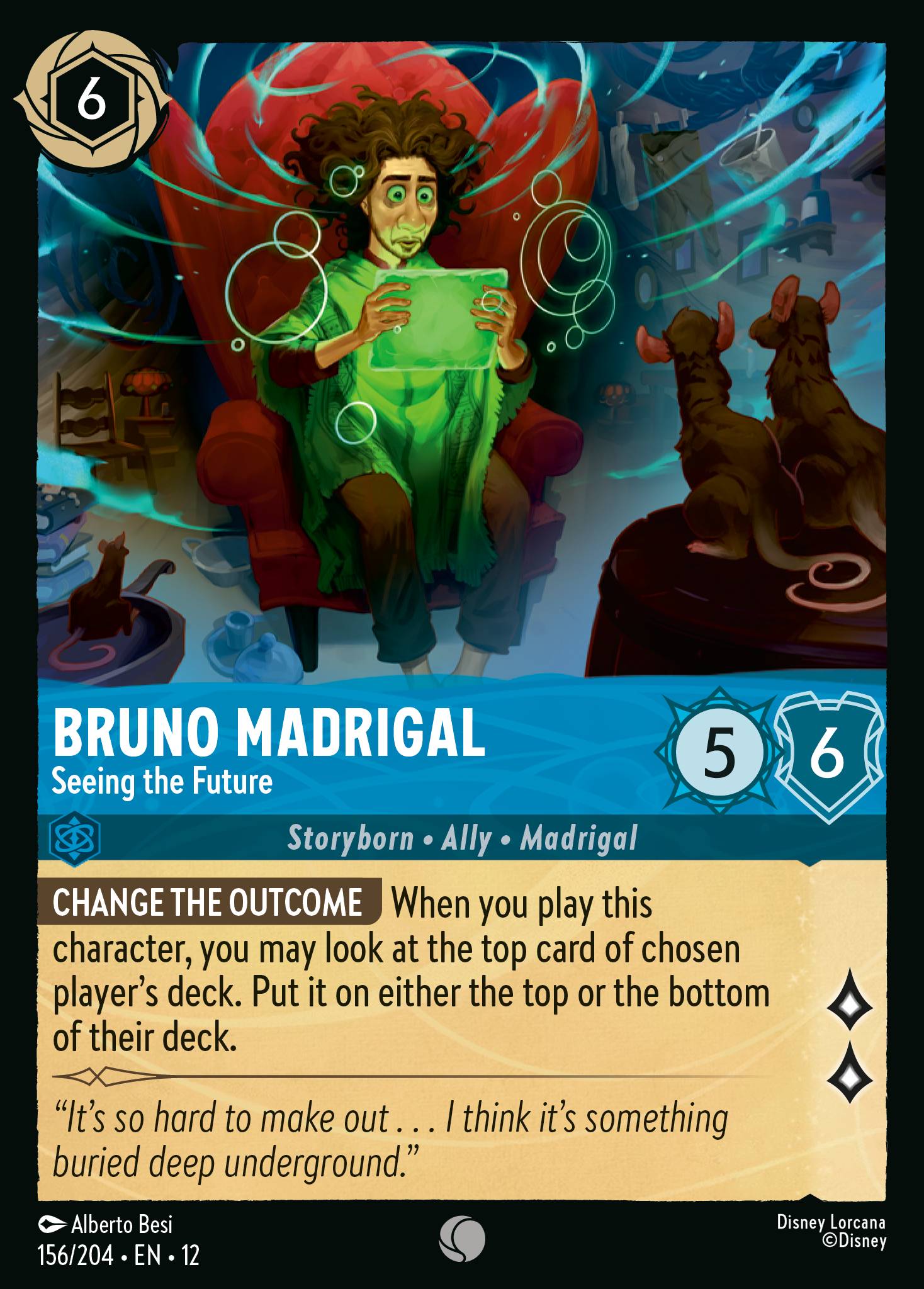 Bruno Madrigal - Seeing the Future - Common Lorcana Card