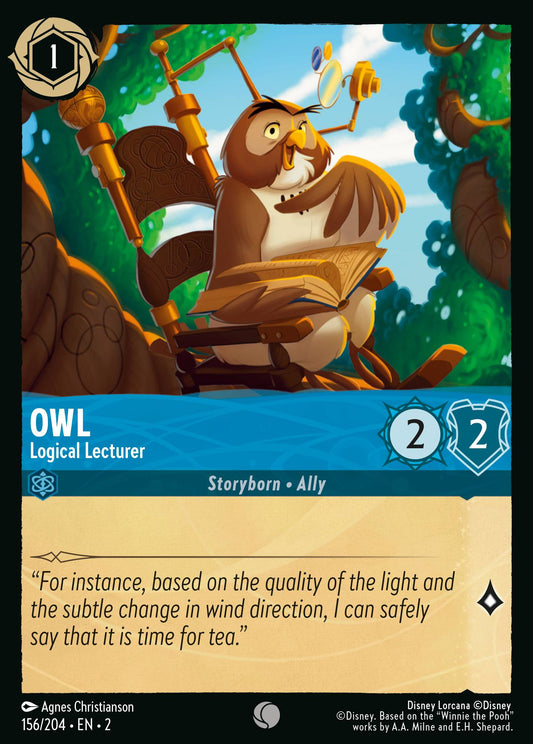 Owl - Logical Lecturer - Common Lorcana Card