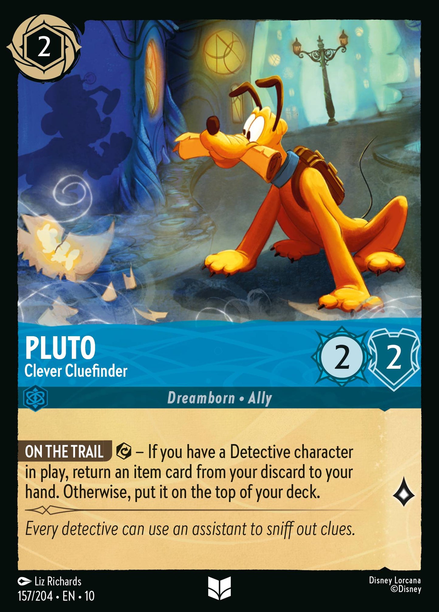 Pluto - Clever Cluefinder - Uncommon Lorcana Card