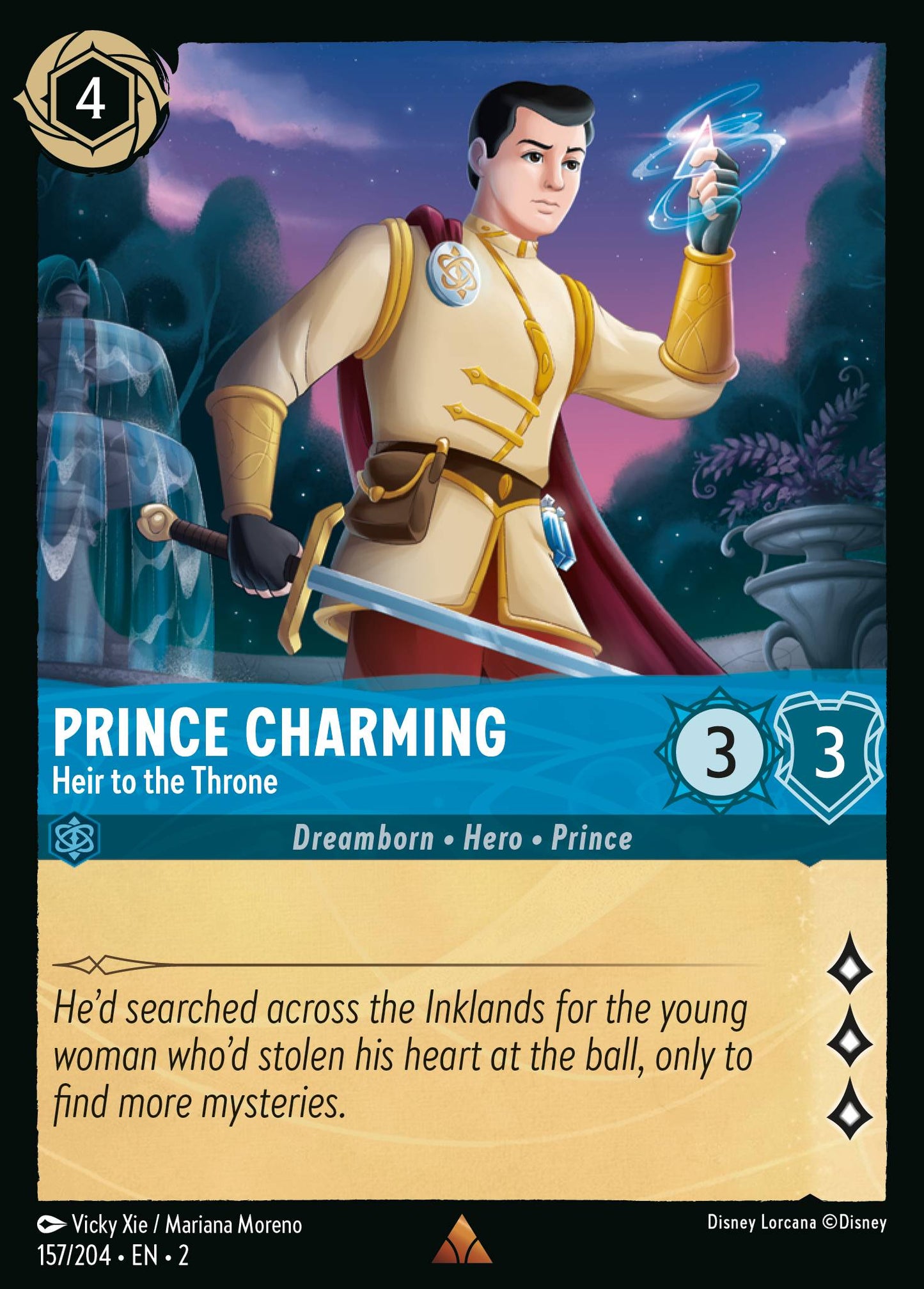 Prince Charming - Heir to the Throne - Rare Lorcana Card