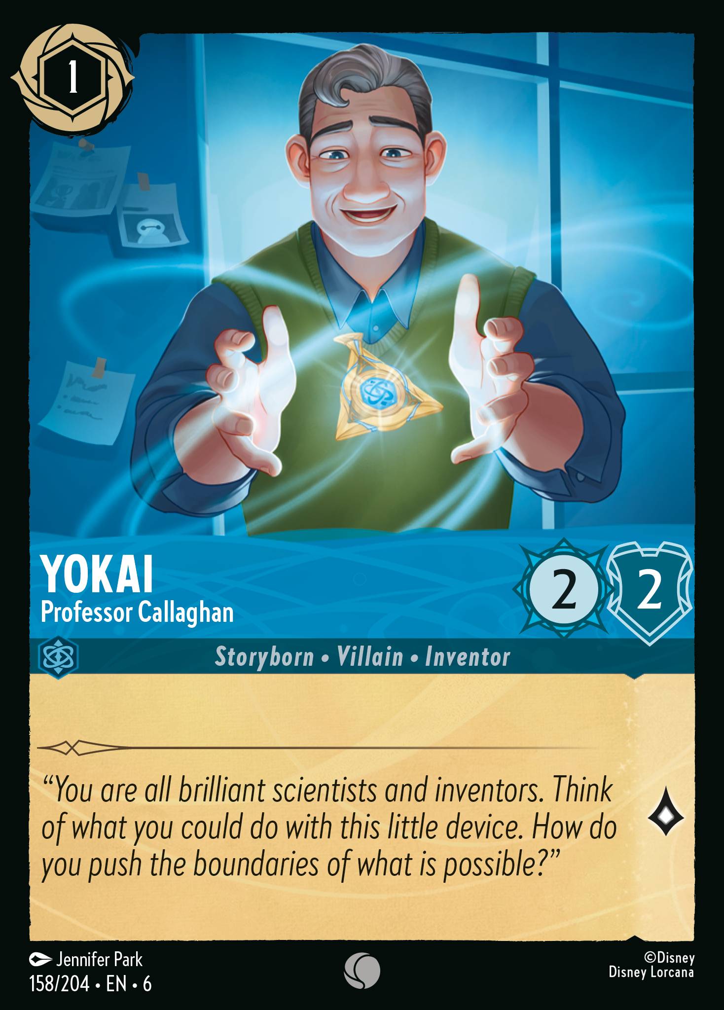 Yokai - Professor Callaghan - Common Lorcana Card