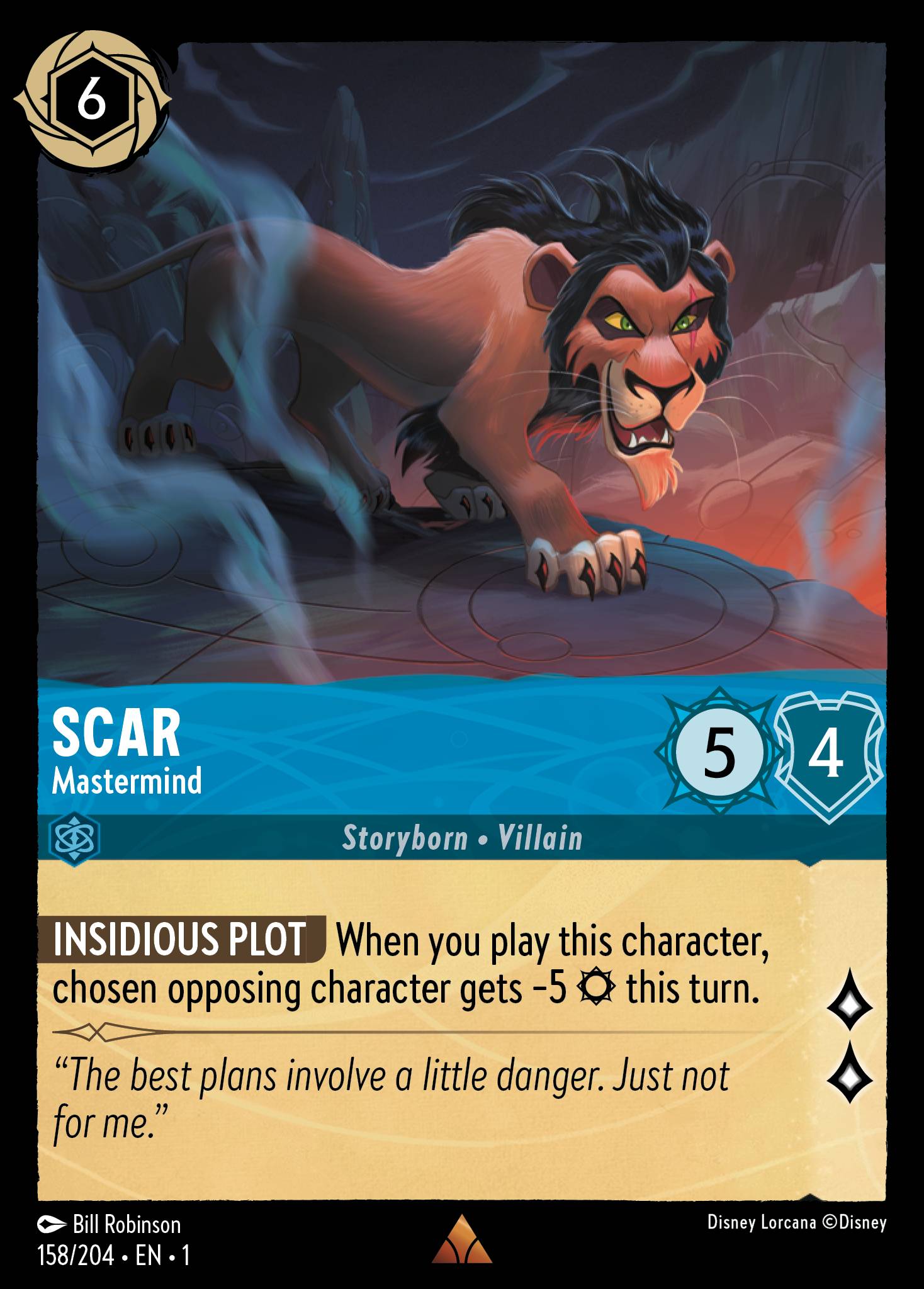 Scar - Mastermind - Rare Lorcana Card