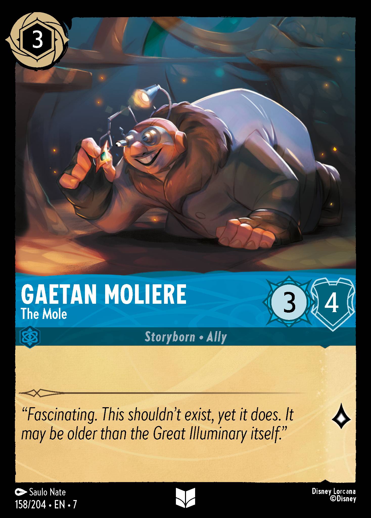 Gaetan Moliere - The Mole - Uncommon Lorcana Card