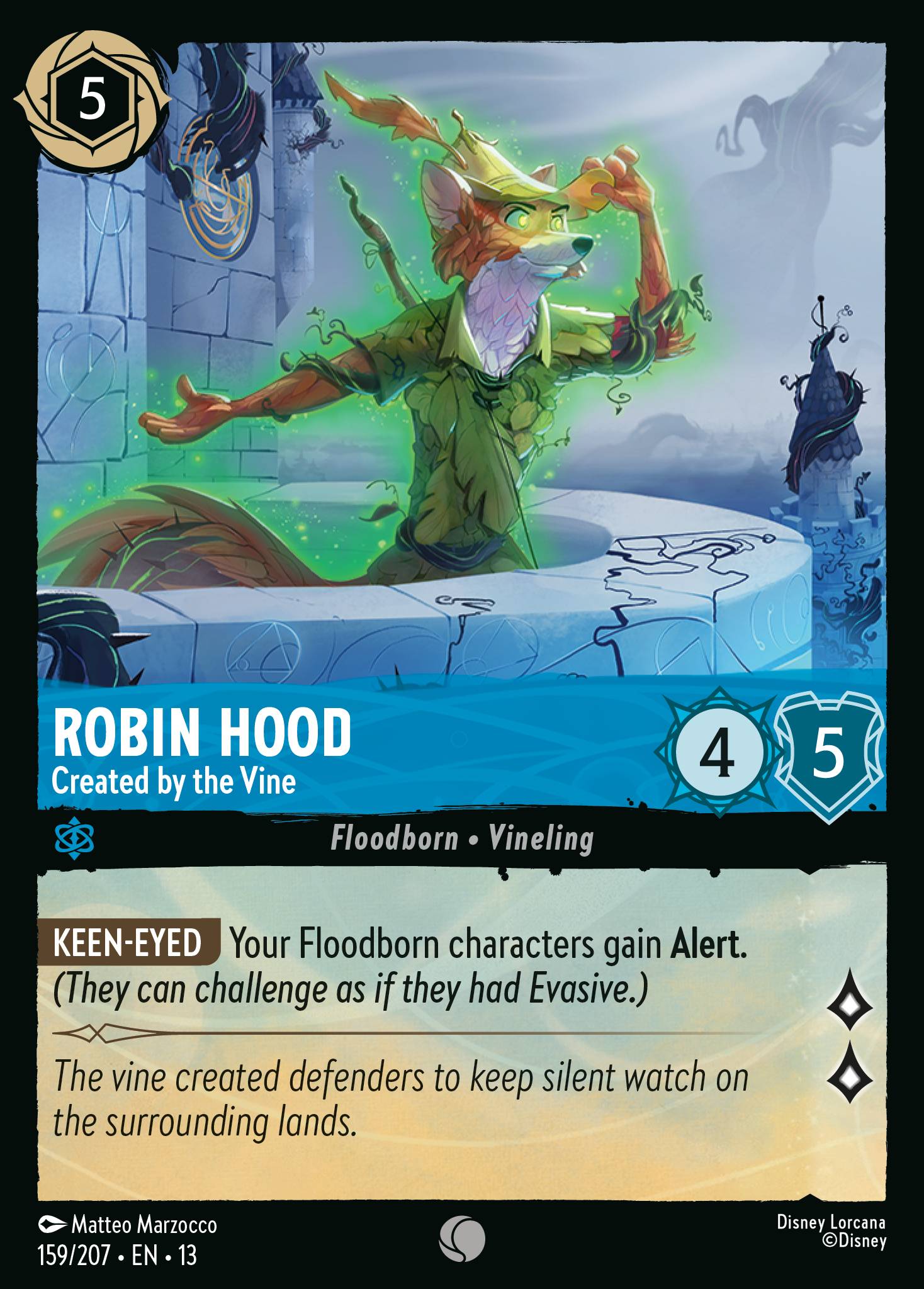 Robin Hood - Created by the Vine - Common Lorcana Card