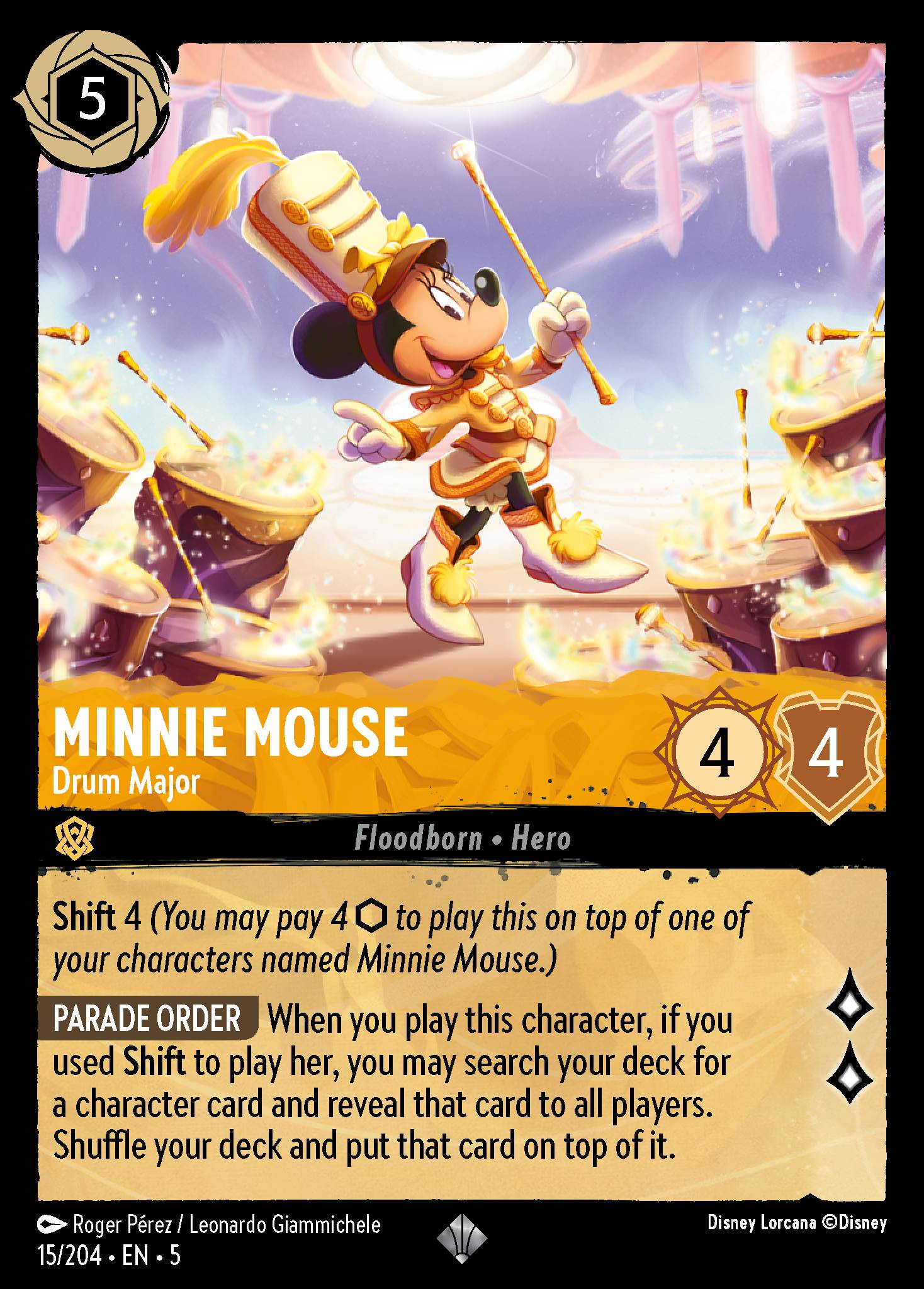 Minnie Mouse - Drum Major - Super Rare Lorcana Card