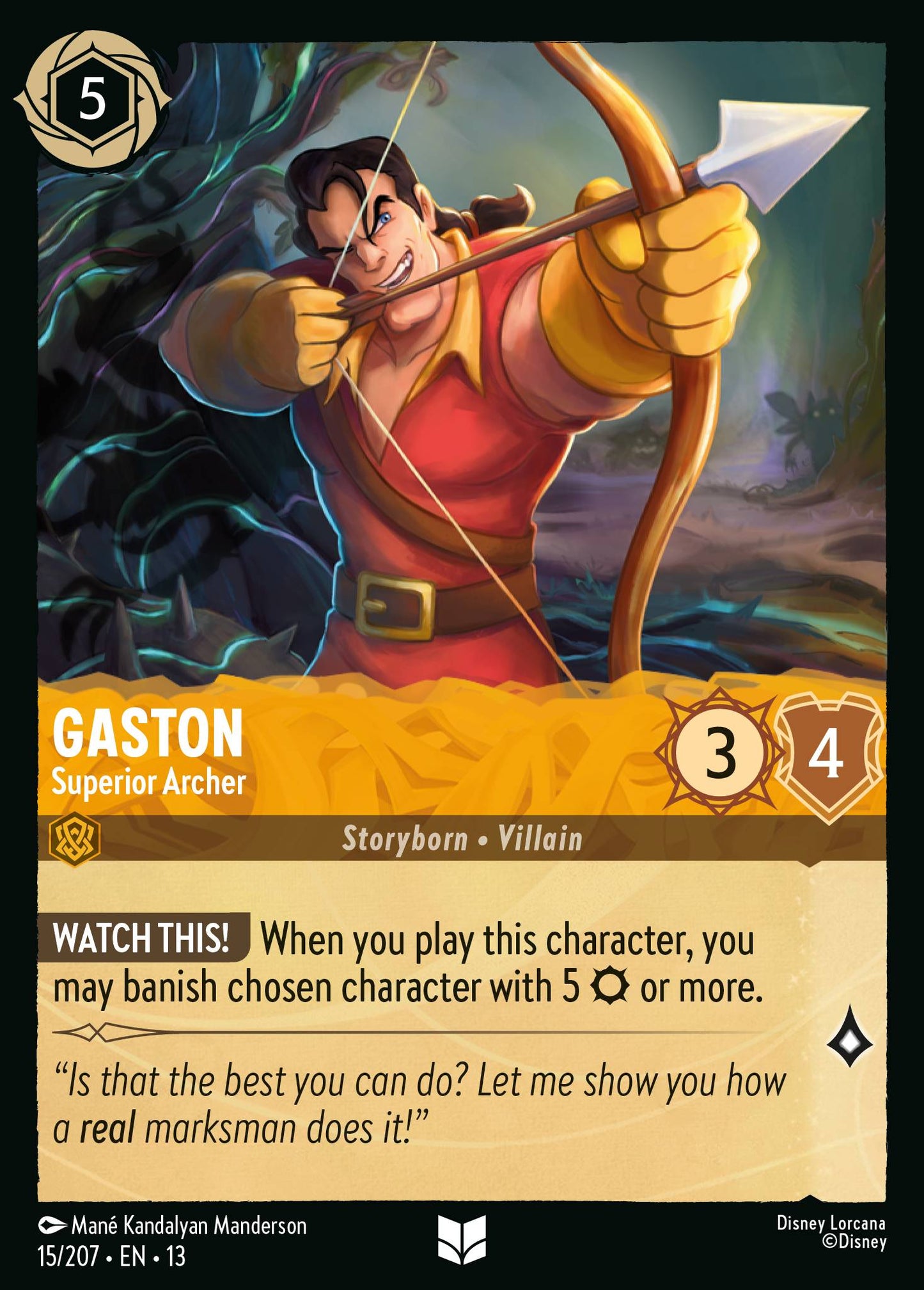 Gaston - Superior Archer - Uncommon Lorcana Card