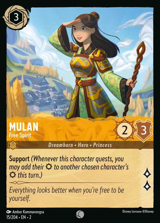 Mulan - Free Spirit - Common Lorcana Card