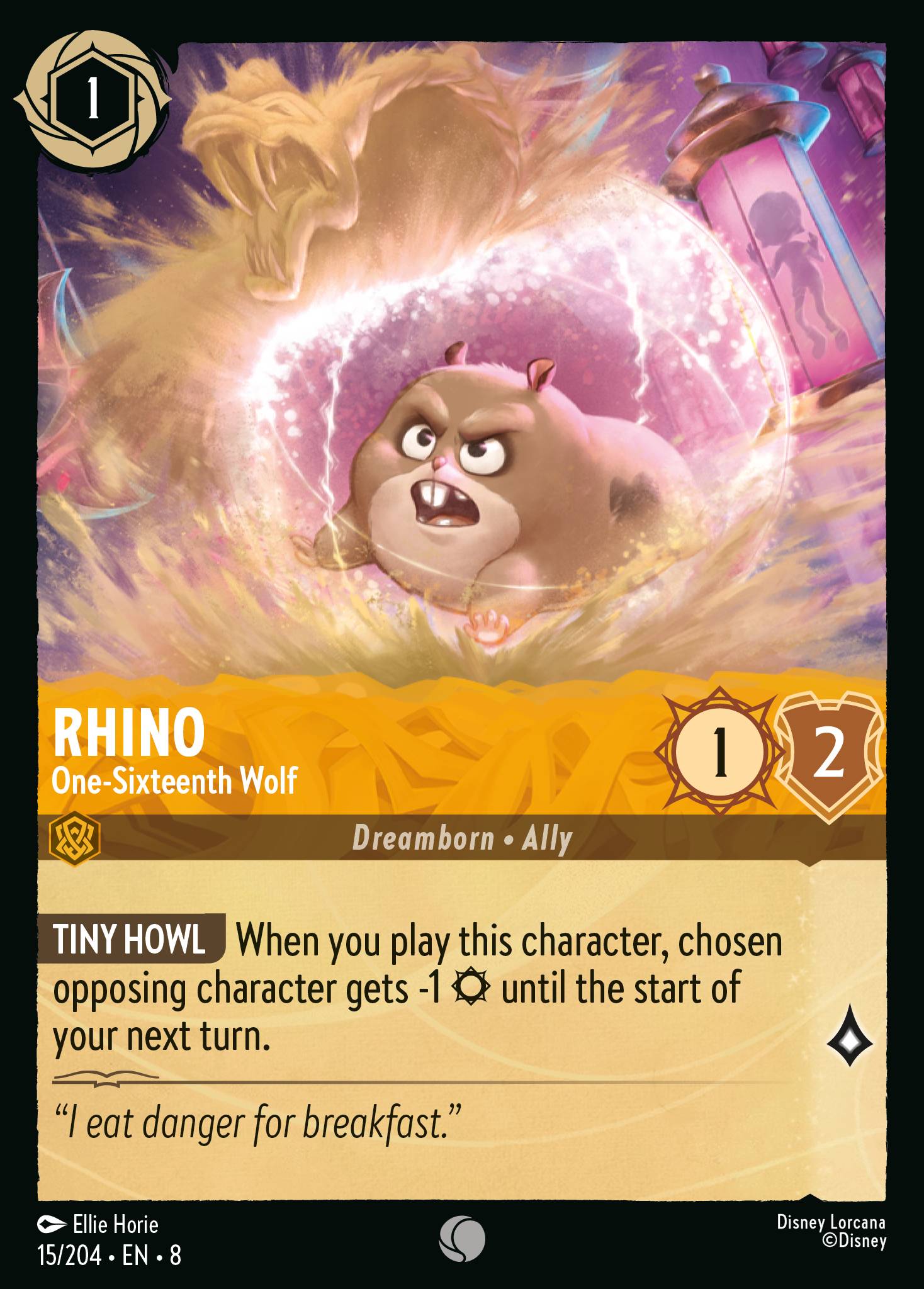 Rhino - One-Sixteenth Wolf - Common Lorcana Card
