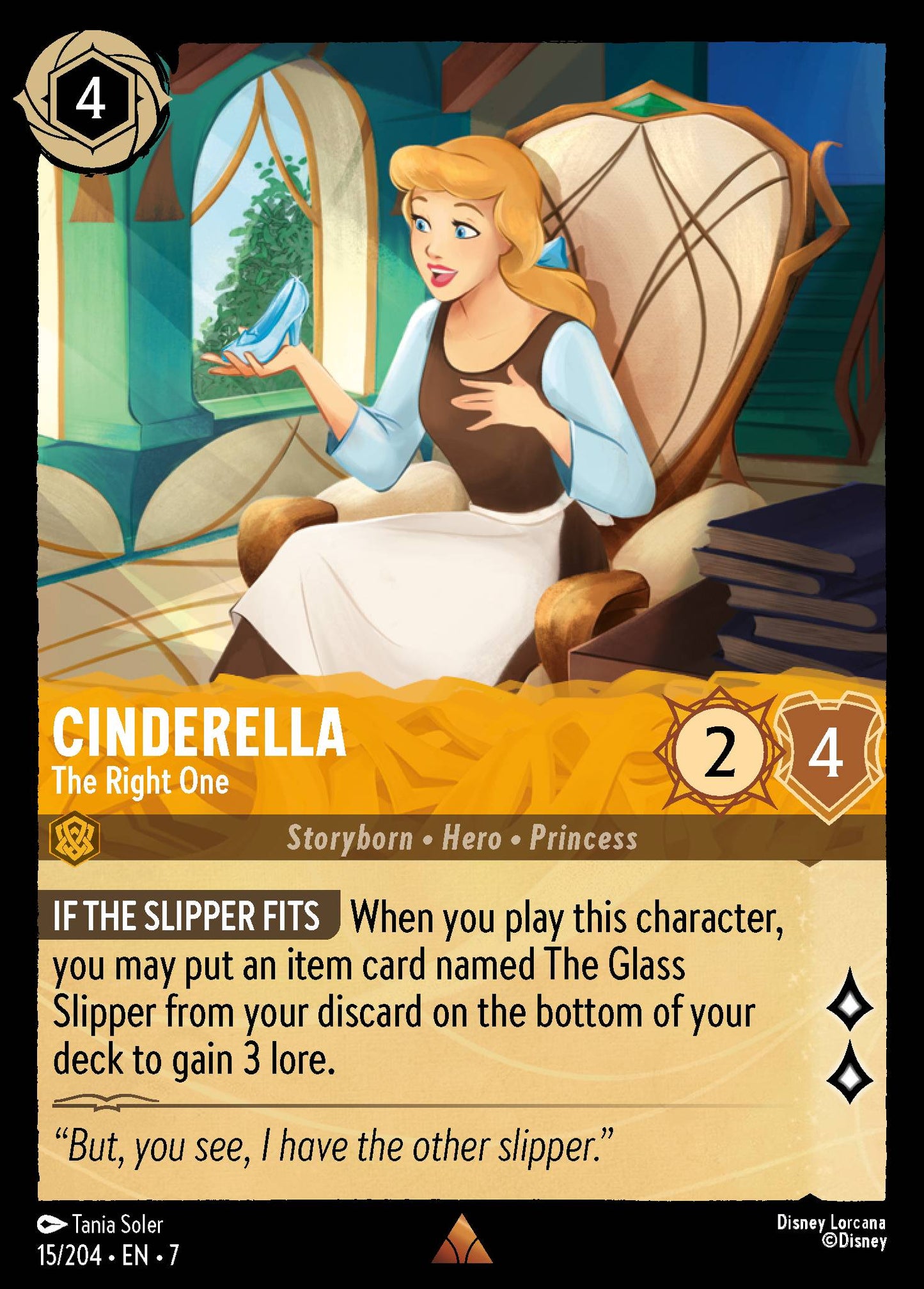 Cinderella - The Right One - Rare Lorcana Card