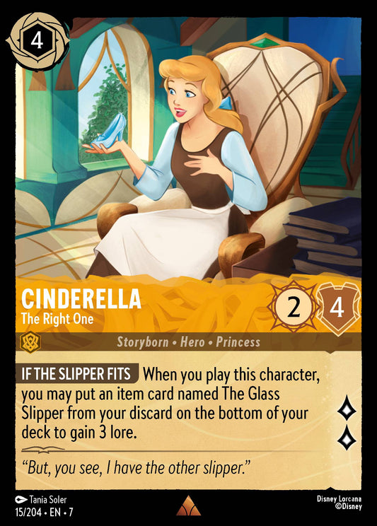 Cinderella - The Right One - Rare Lorcana Card