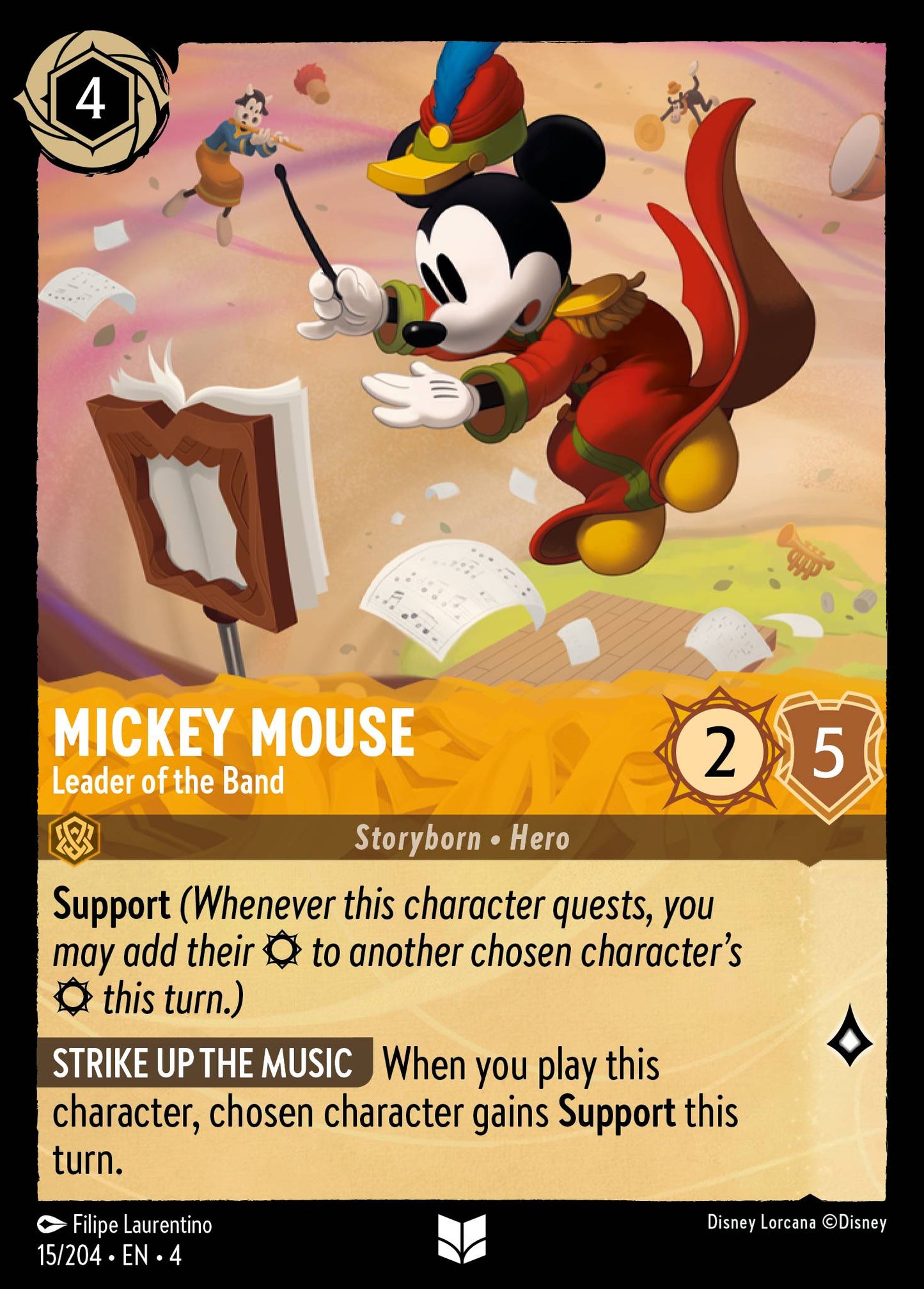 Mickey Mouse - Leader of the Band - Disney Lorcana Card
