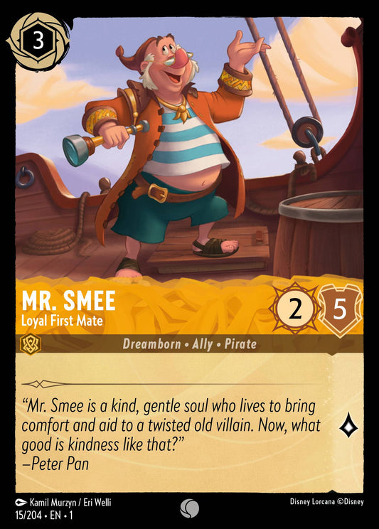 Mr. Smee - Loyal First Mate - Common Lorcana Card