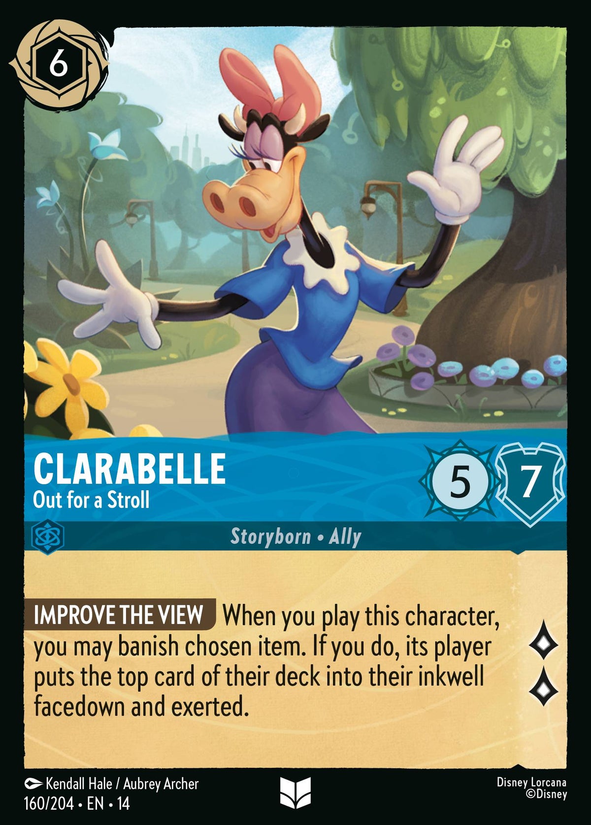 Clarabelle - Out for a Stroll - Uncommon Lorcana Card