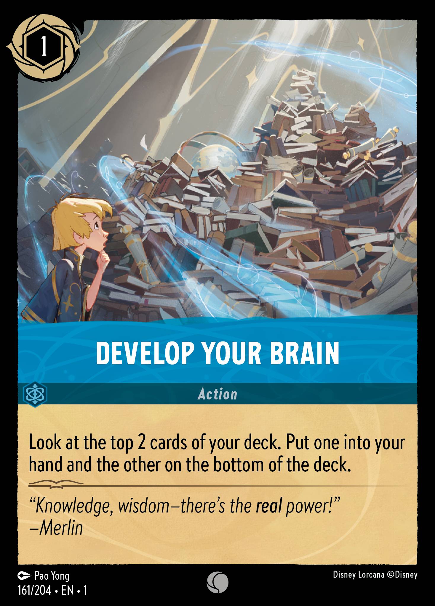 Develop Your Brain - Common Lorcana Card
