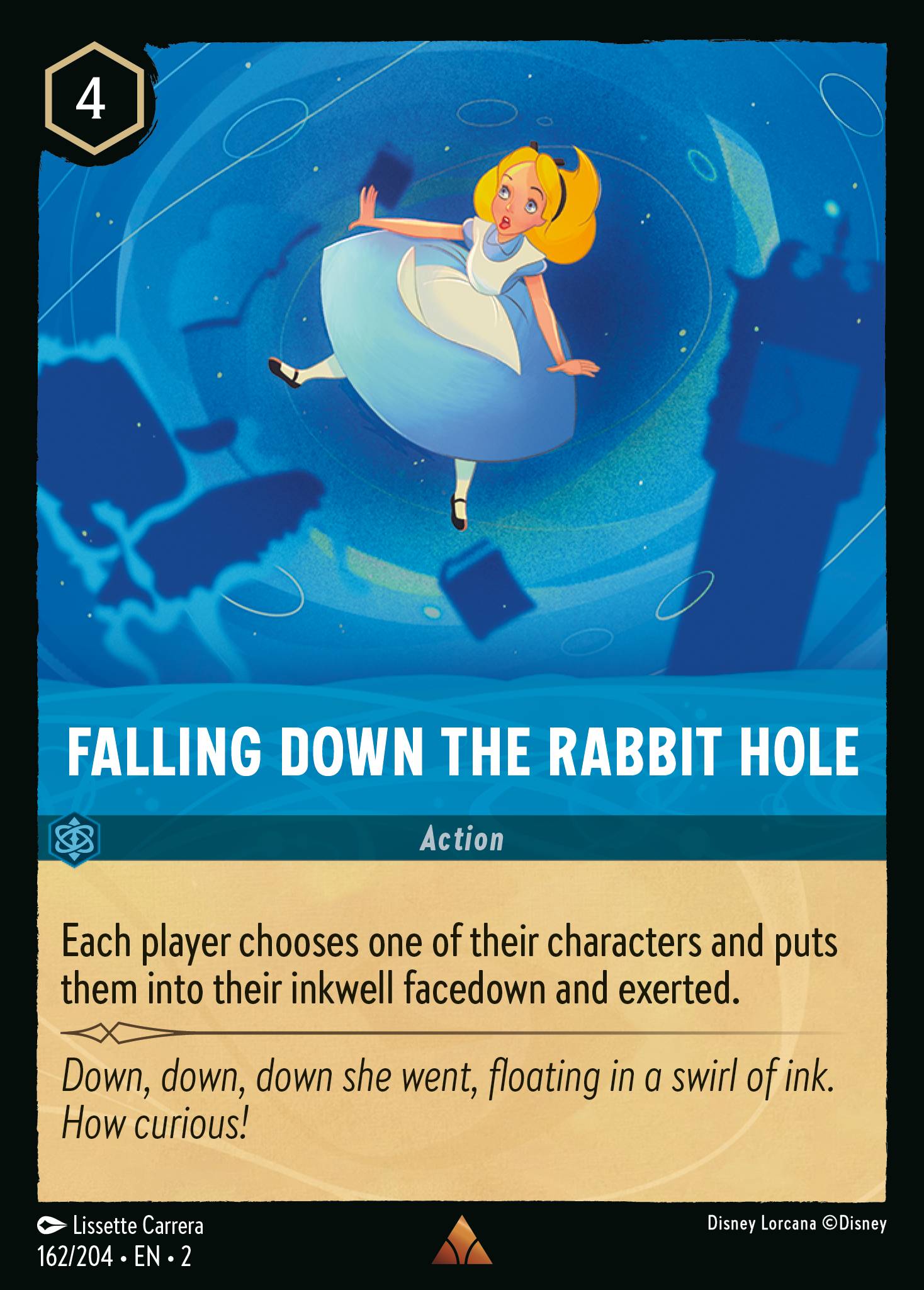 Falling Down the Rabbit Hole - Rare Lorcana Card