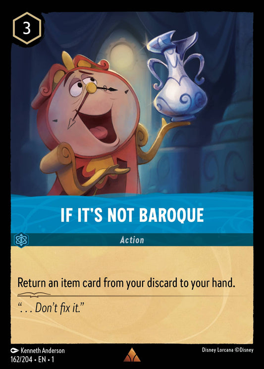 If It's Not Baroque - Rare Lorcana Card