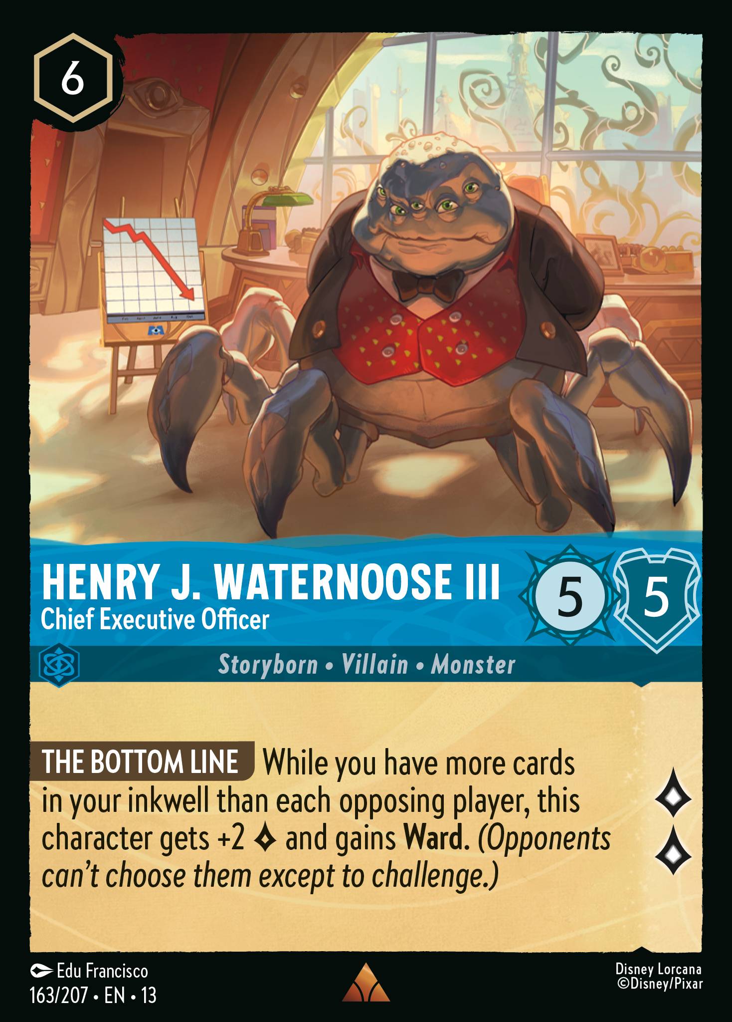 Henry J. Waternoose III - Chief Executive Officer - Rare Lorcana Card