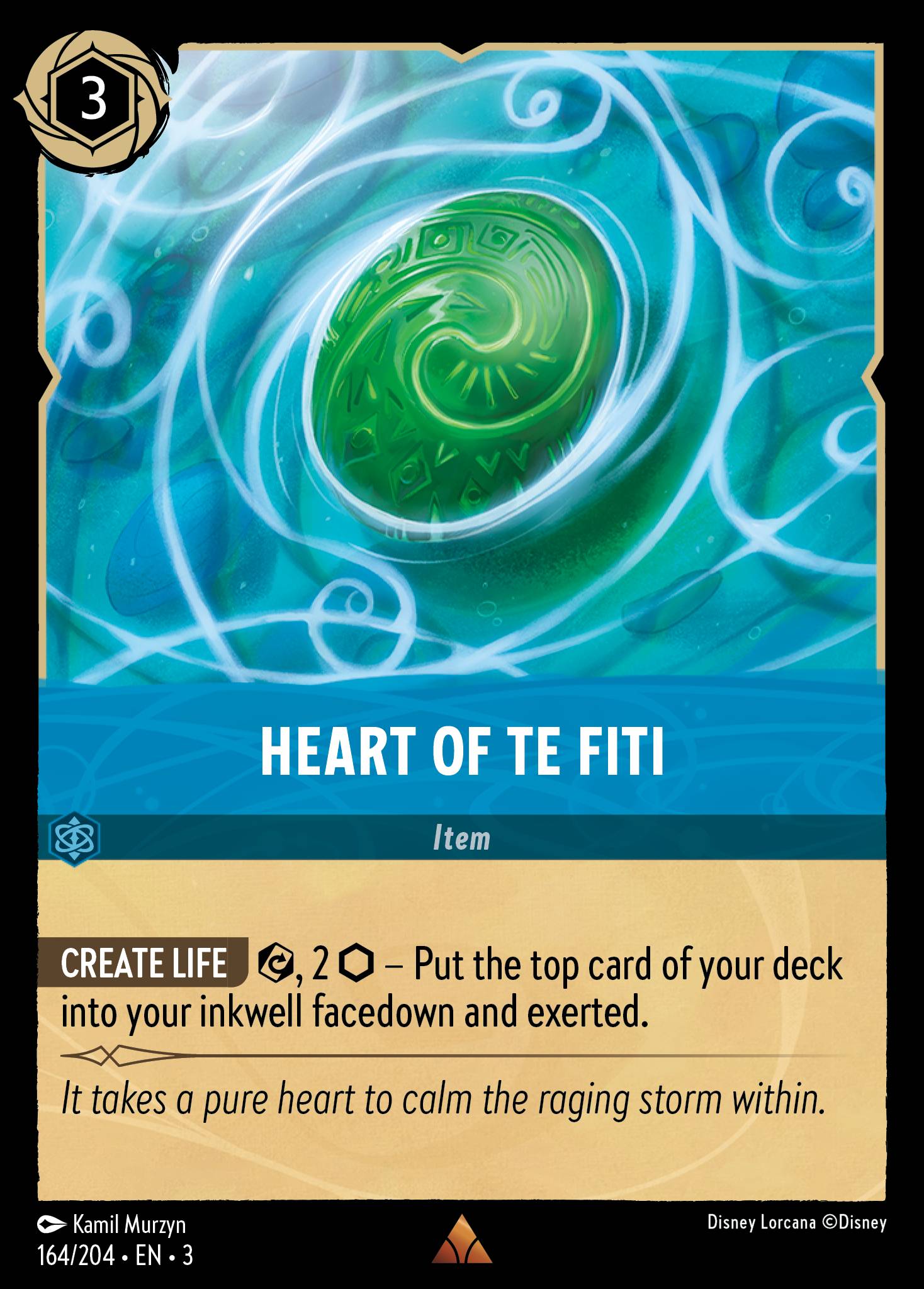 Heart of Te Fiti - Rare Lorcana Card