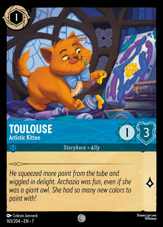 Toulouse - Artistic Kitten - Common Lorcana Card