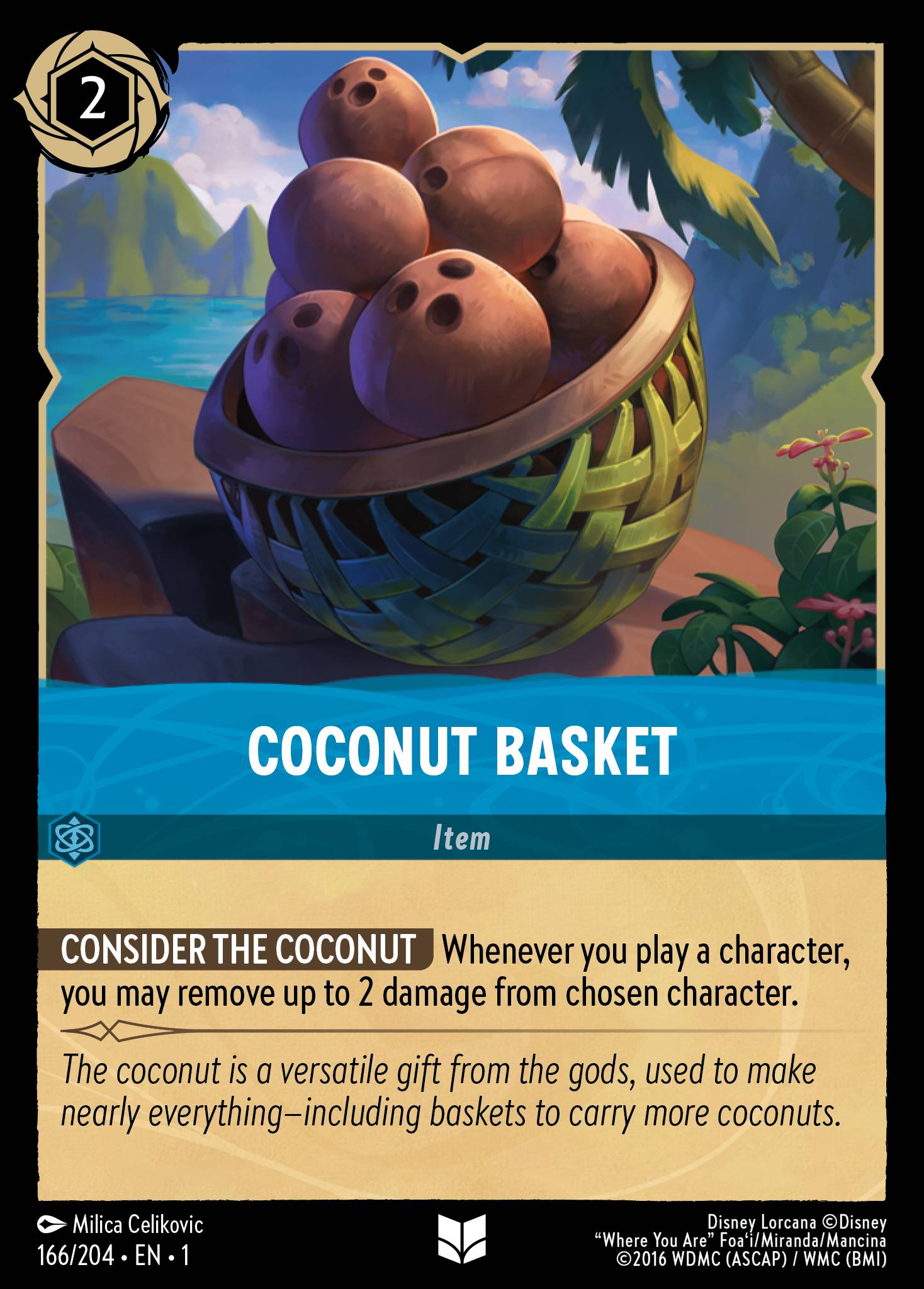 Coconut Basket - Uncommon Lorcana Card