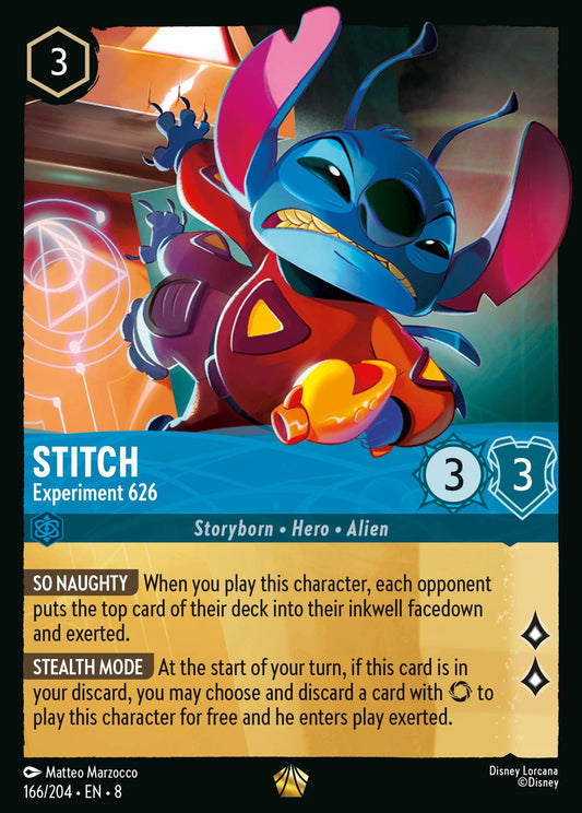 Stitch - Experiment 626 - Legendary Lorcana Card