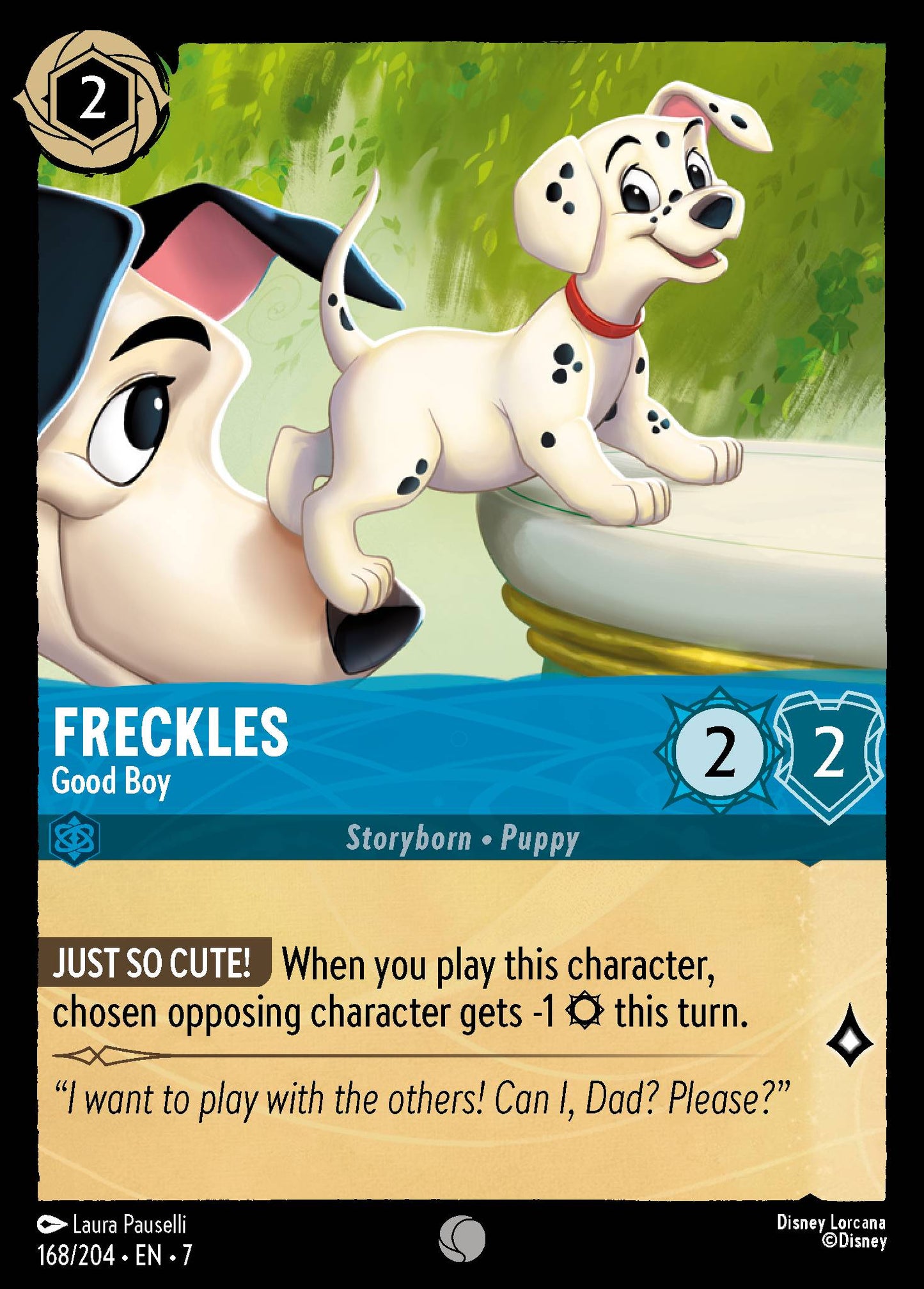 Freckles - Good Boy - Common Lorcana Card