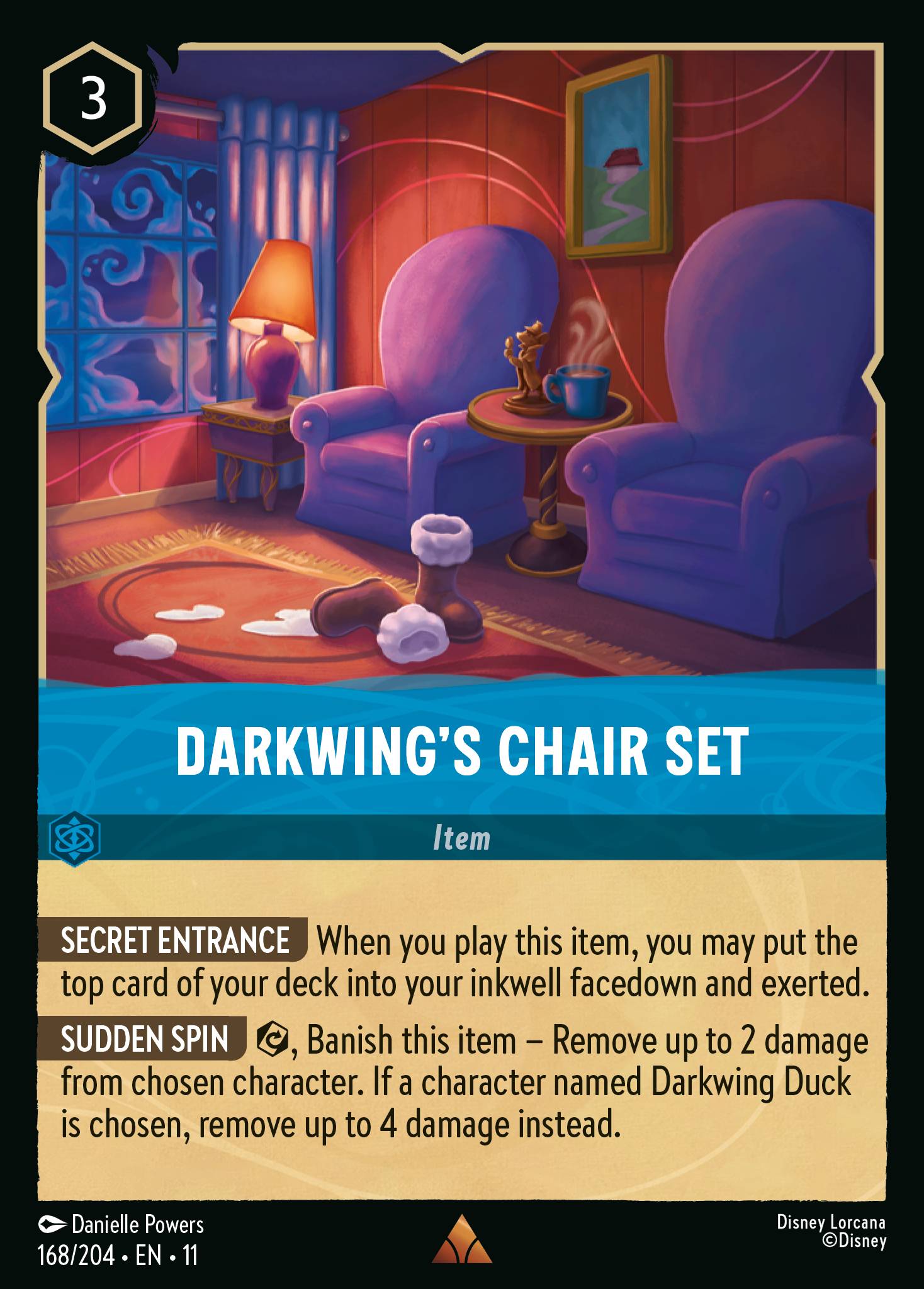 Darkwing's Chair Set - Rare Lorcana Card