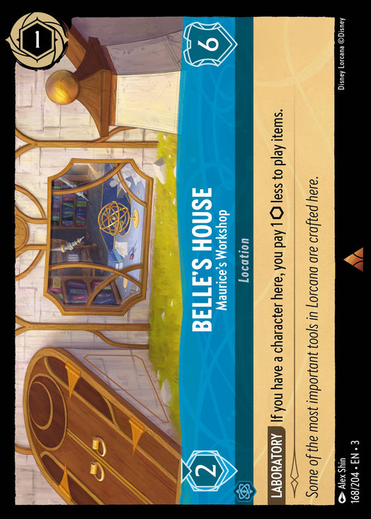 Belle's House - Maurice's Workshop - Rare Lorcana Card