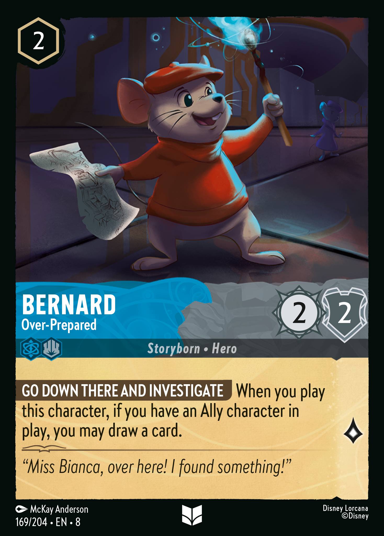 Bernard - Over-Prepared - Uncommon Lorcana Card
