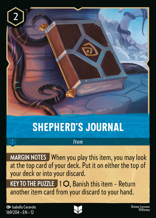 Shepherd's Journal - Uncommon Lorcana Card