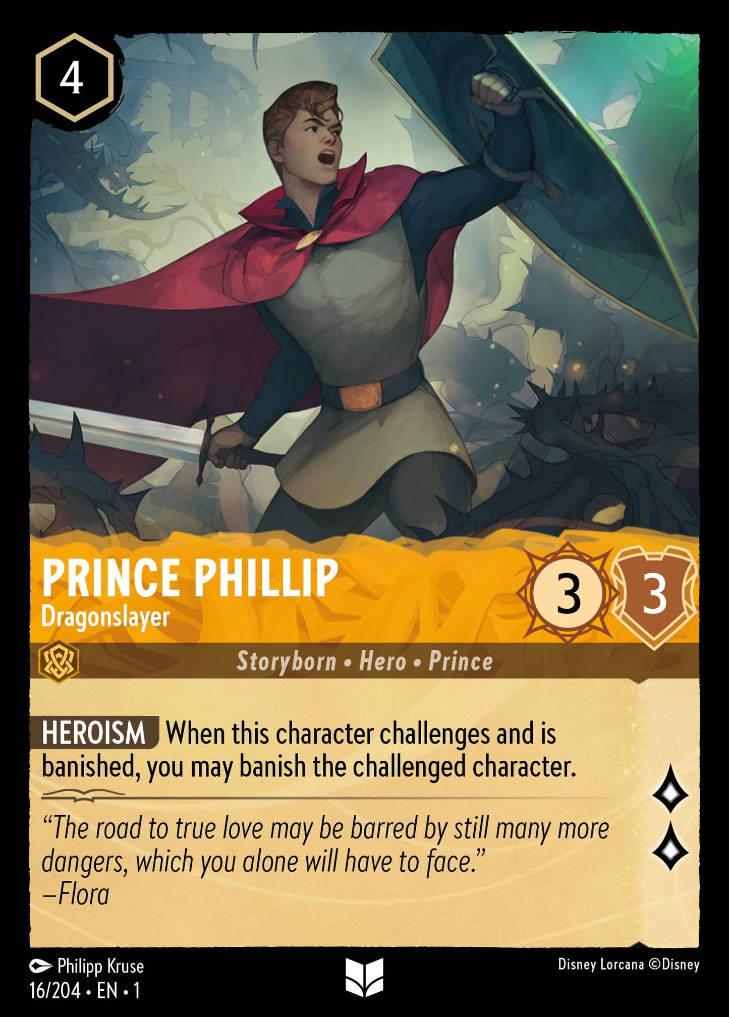 Prince Phillip - Dragonslayer - Uncommon Lorcana Card