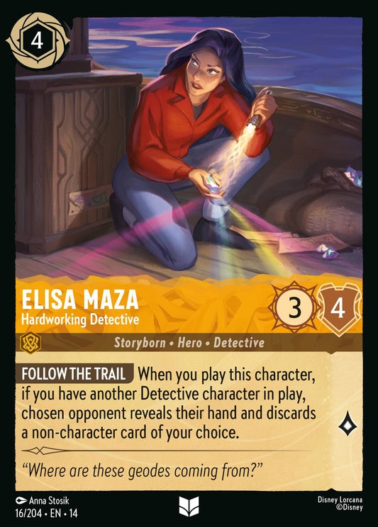 Elisa Maza - Hardworking Detective - Uncommon Lorcana Card