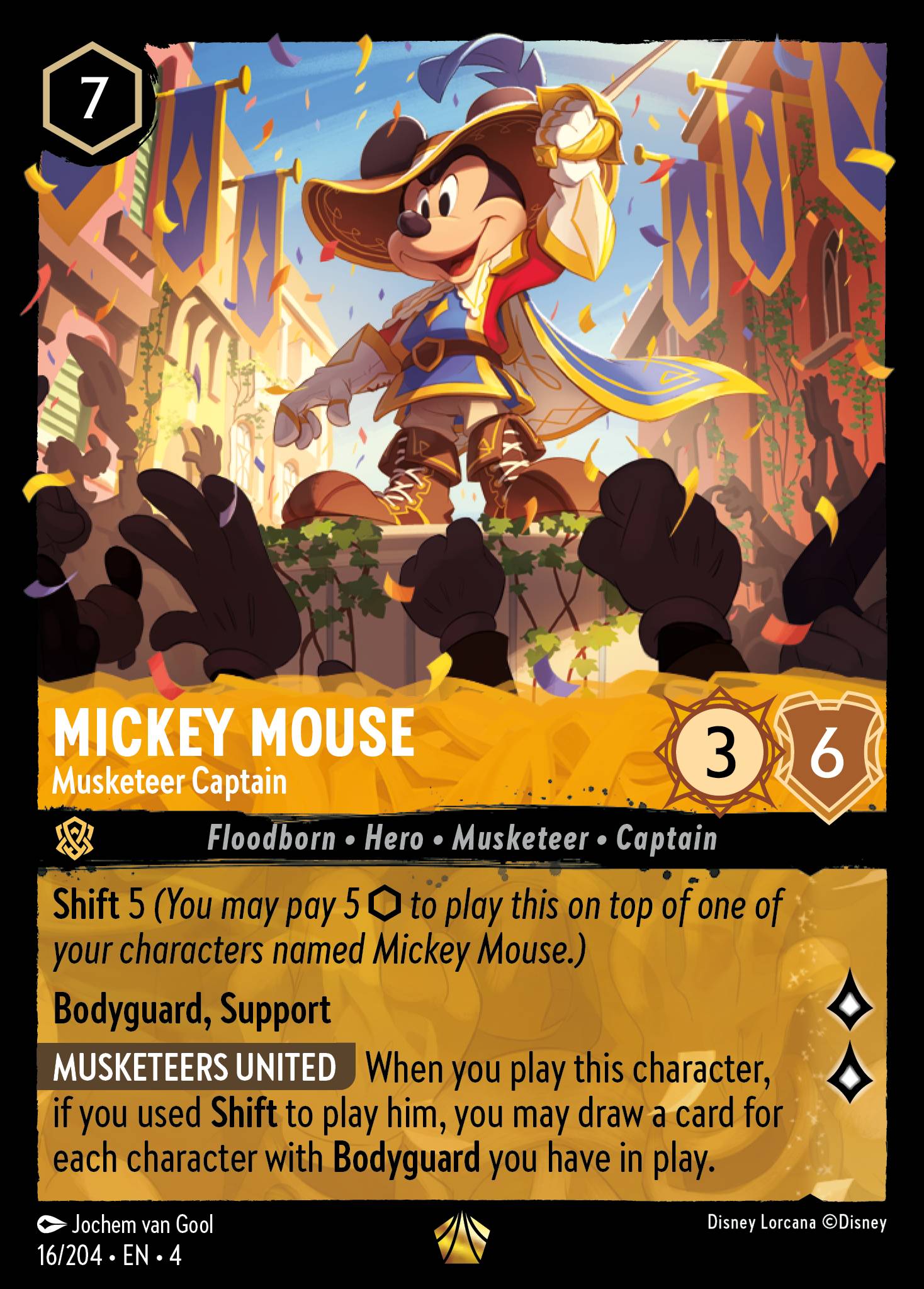 Mickey Mouse - Musketeer Captain - Legendary Lorcana Card