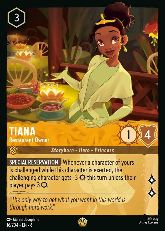 Tiana - Restaurant Owner - Legendary Lorcana Card