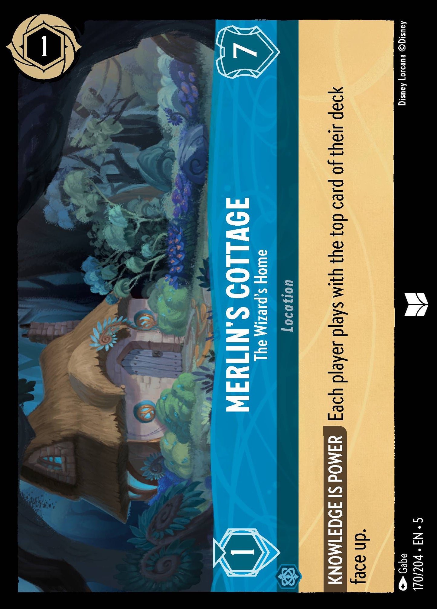 Merlin's Cottage - The Wizard's Home - Uncommon Lorcana Card