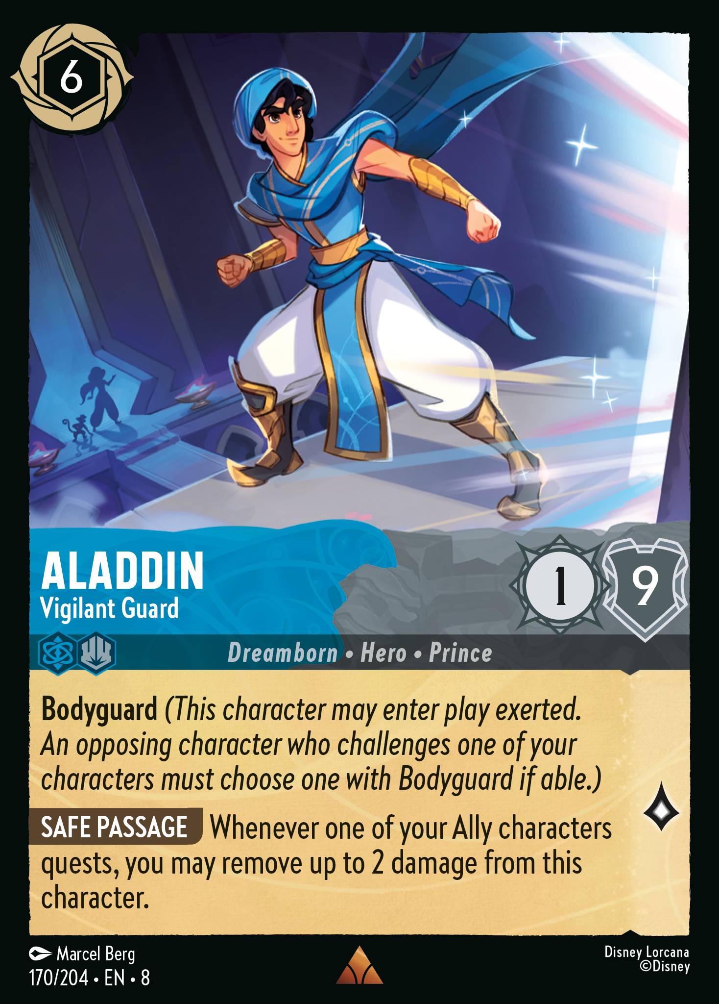 Aladdin - Vigilant Guard - Disney Lorcana Card