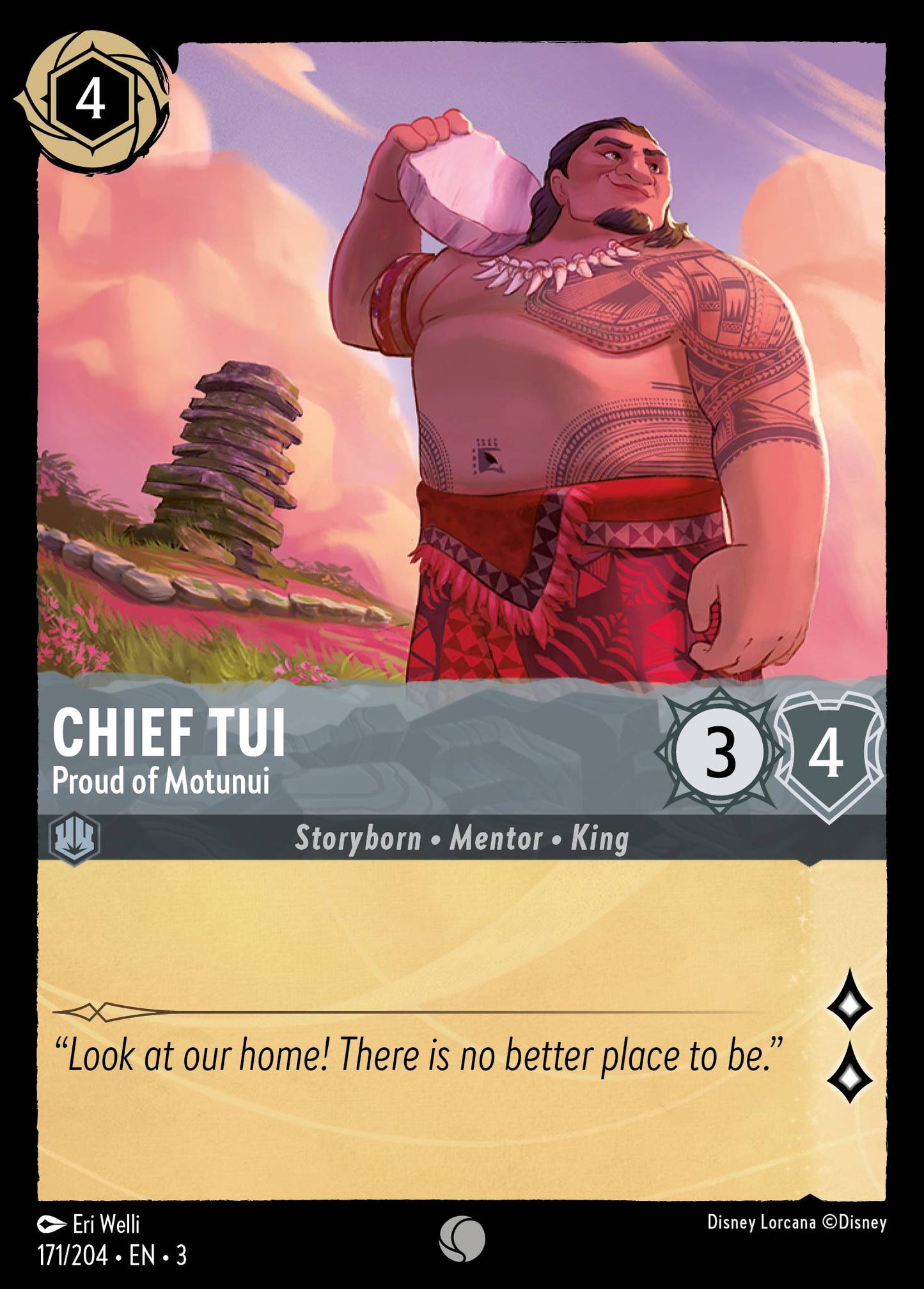 Chief Tui - Proud of Motunui - Common Lorcana Card