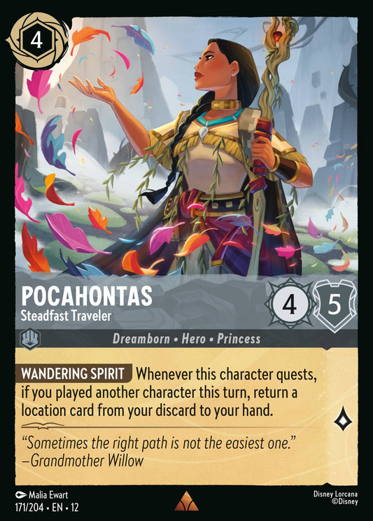 Pocahontas - Steadfast Traveler - Rare Lorcana Card
